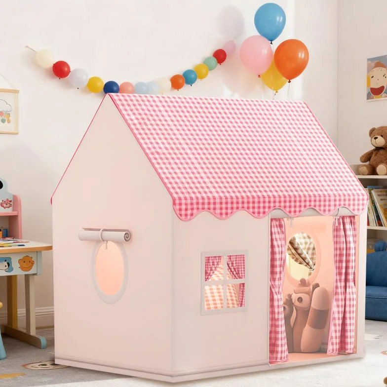 Tente de Jeu Enfants, Grande Princesse Maison de Jouets 120 x 105 x 128 cm Rose