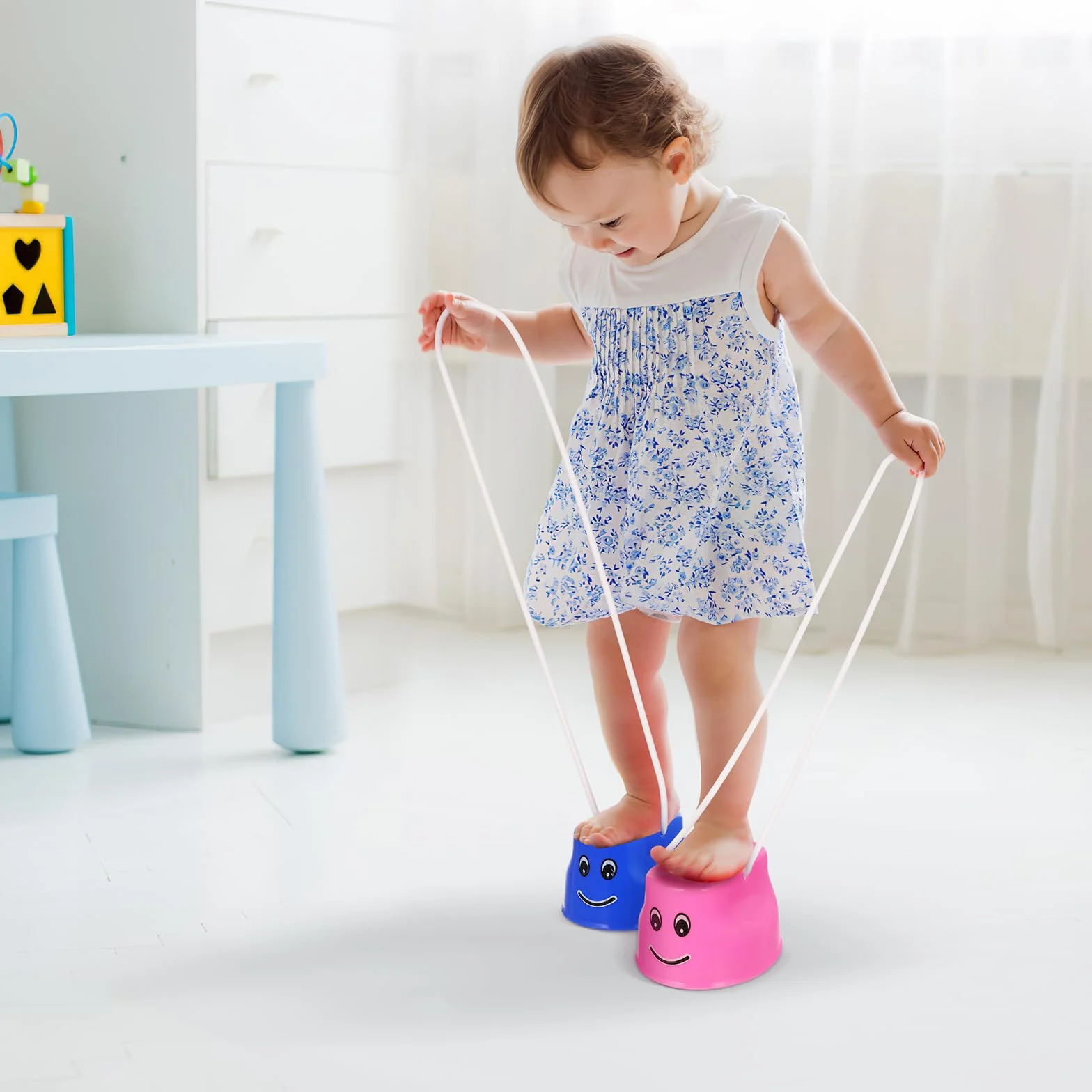 Échasses pour enfants Supvox - 4 pièces, entraînement sensoriel, équilibre, concentration, empilables, couleurs mélangées