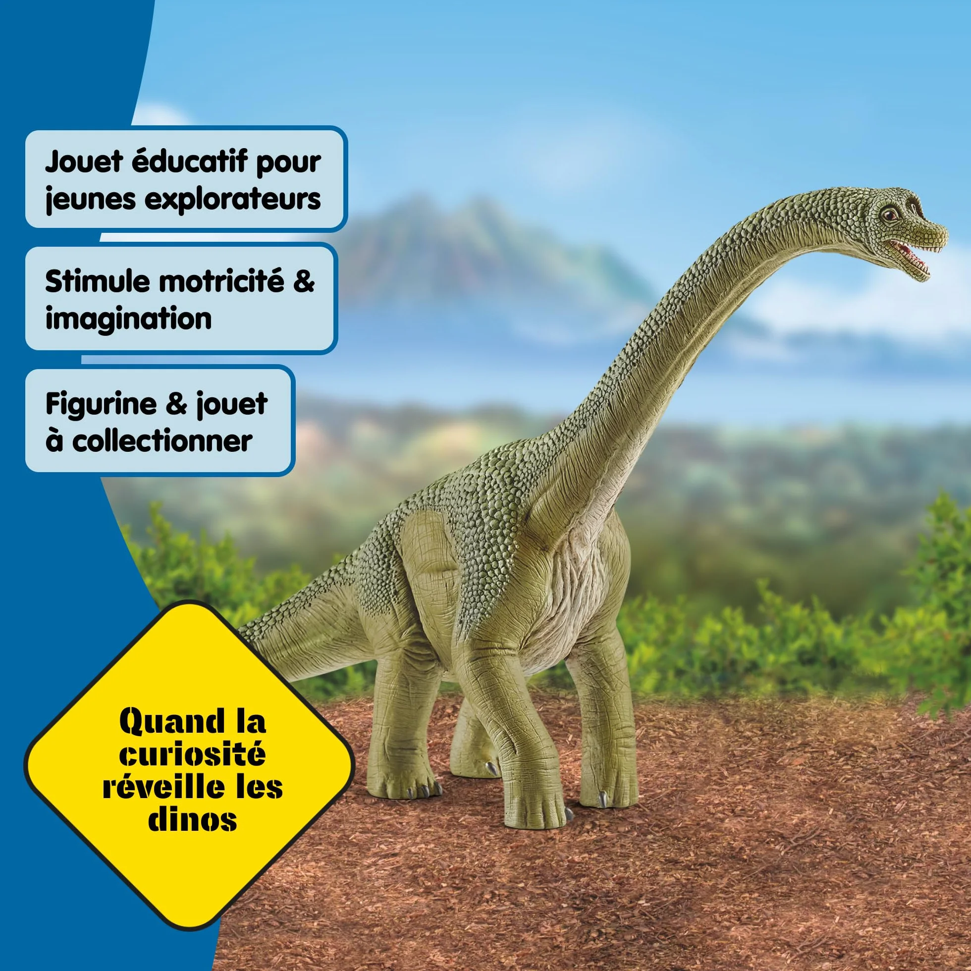 Schleich Dinosaurs Brachiosaure 14581 Jouet Dinosaure Fidèle aux Détails 30 x 12 x 19 cm
