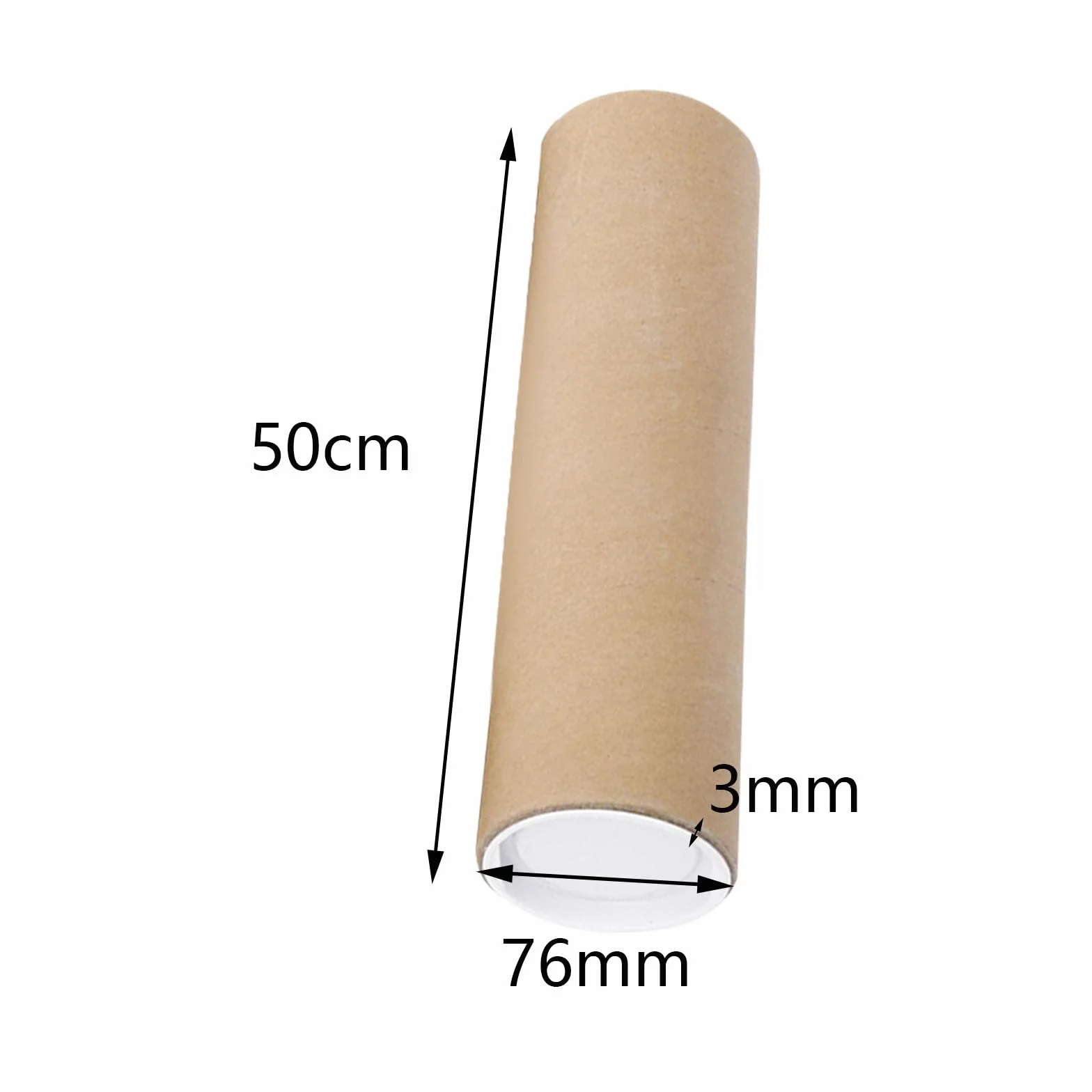Perfeclan Tubes d'expédition longs avec bouchons Kraft 50CM