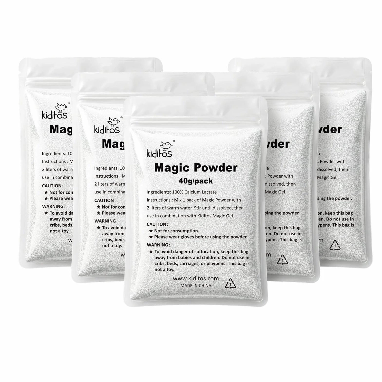 Magic Water Elf Lot de 5 Recharges Poudre Gel d'Eau Aqua Fairy
