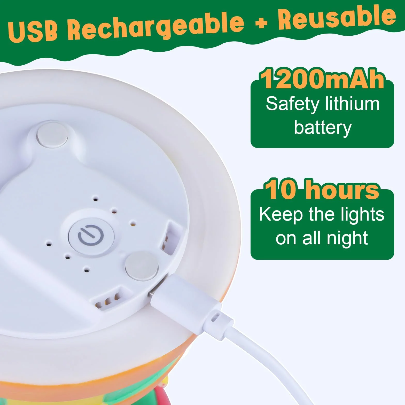 EPUMP Lampe Champion Football DIY Peinture Rechargeable 1200mAh 2 Modes Éclairage Enfants