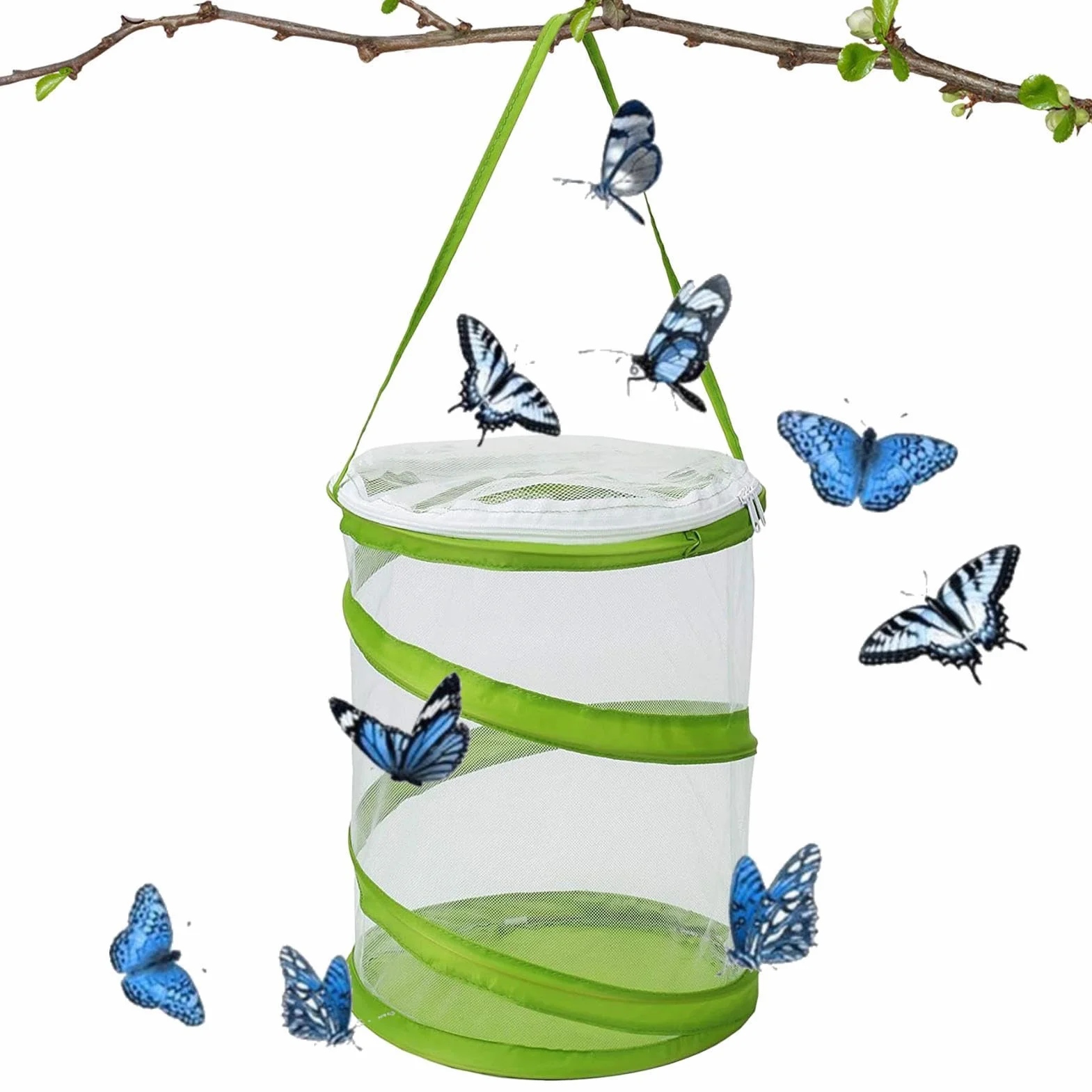 Cage à papillons Habitat - Cage en maille - Terrarium Pop Up - Cage pliable en filet pour insectes