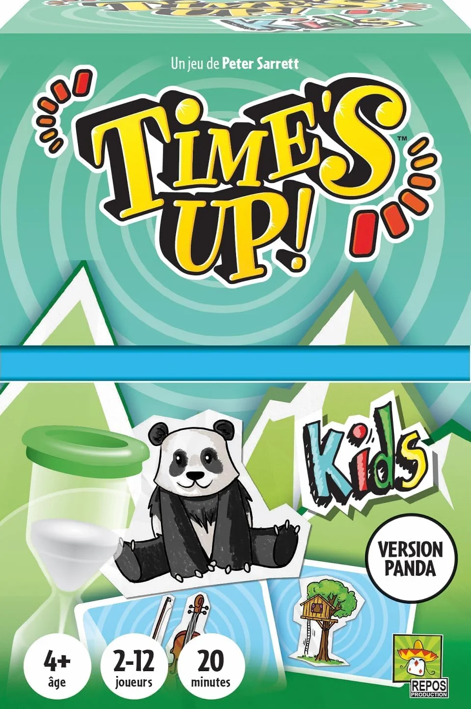 Asmodee Time's UP! Kids Version Panda Jeu de Société Enfants dès 4 Ans Jeu d'Ambiance Famille Rapidité Cartes Dessins 2-12 Joueurs 20 Min