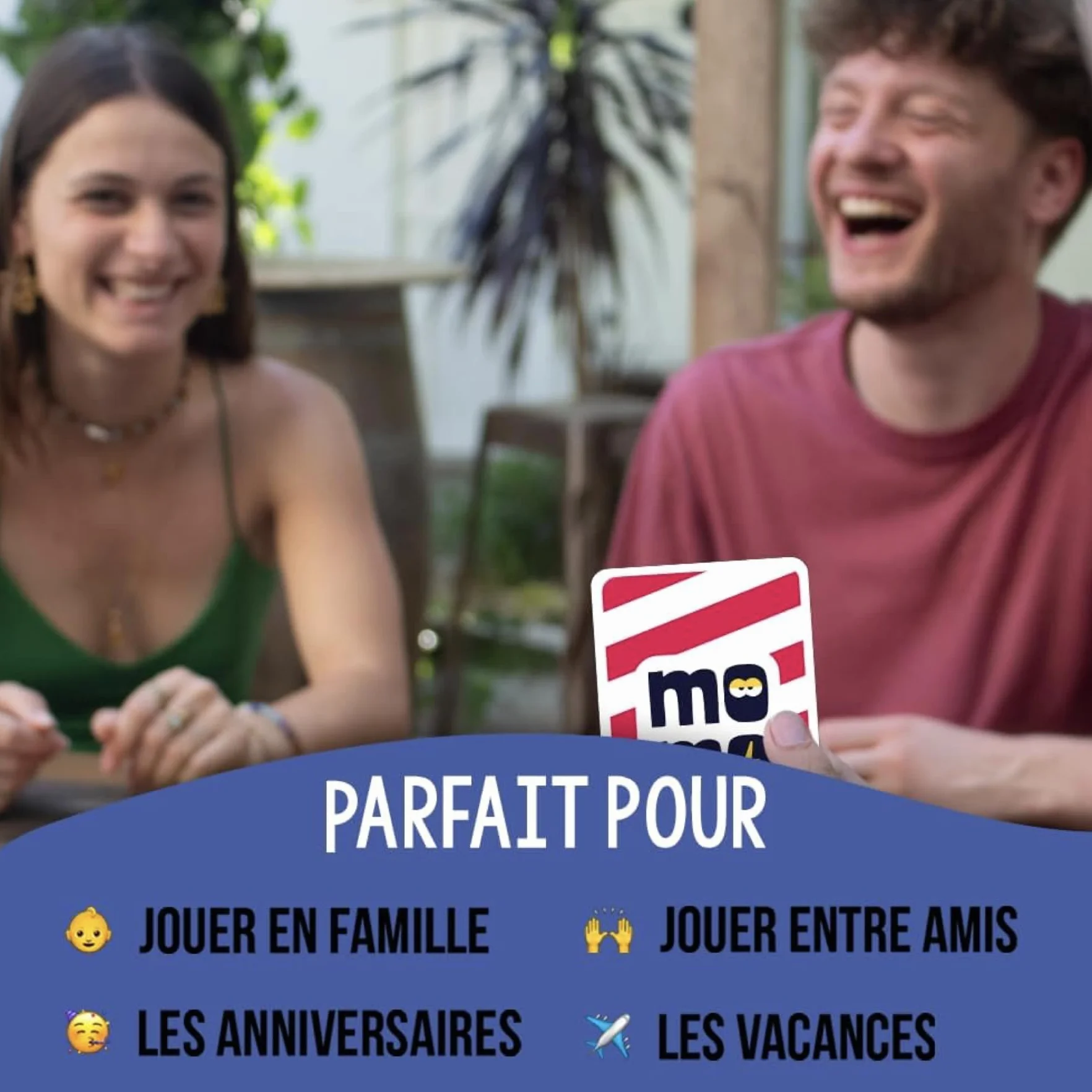 Momo jeu de société hilarant ambiance famille amis 2-8 joueurs 8 ans+