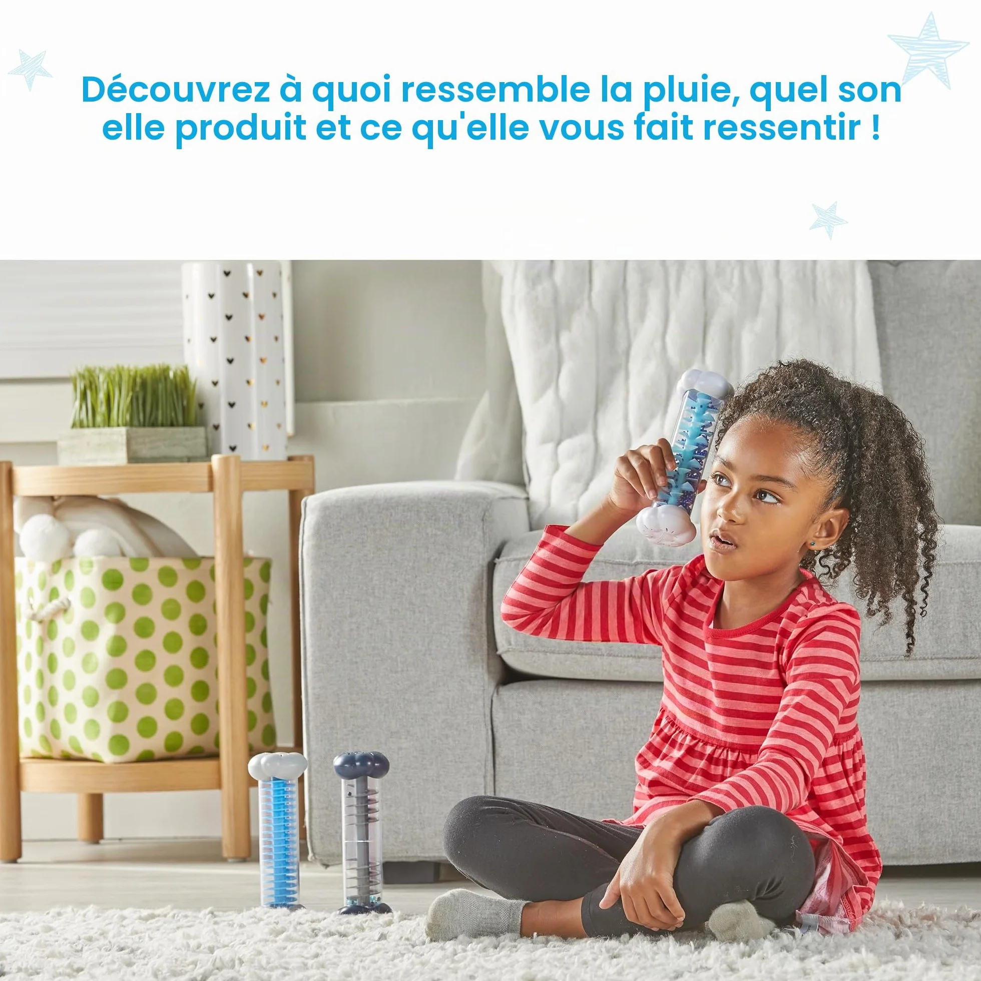 Learning Resources Tubes sensoriels Les Sons de la météo, Jouets Mixtes, 3 Sons, dès 3 Ans