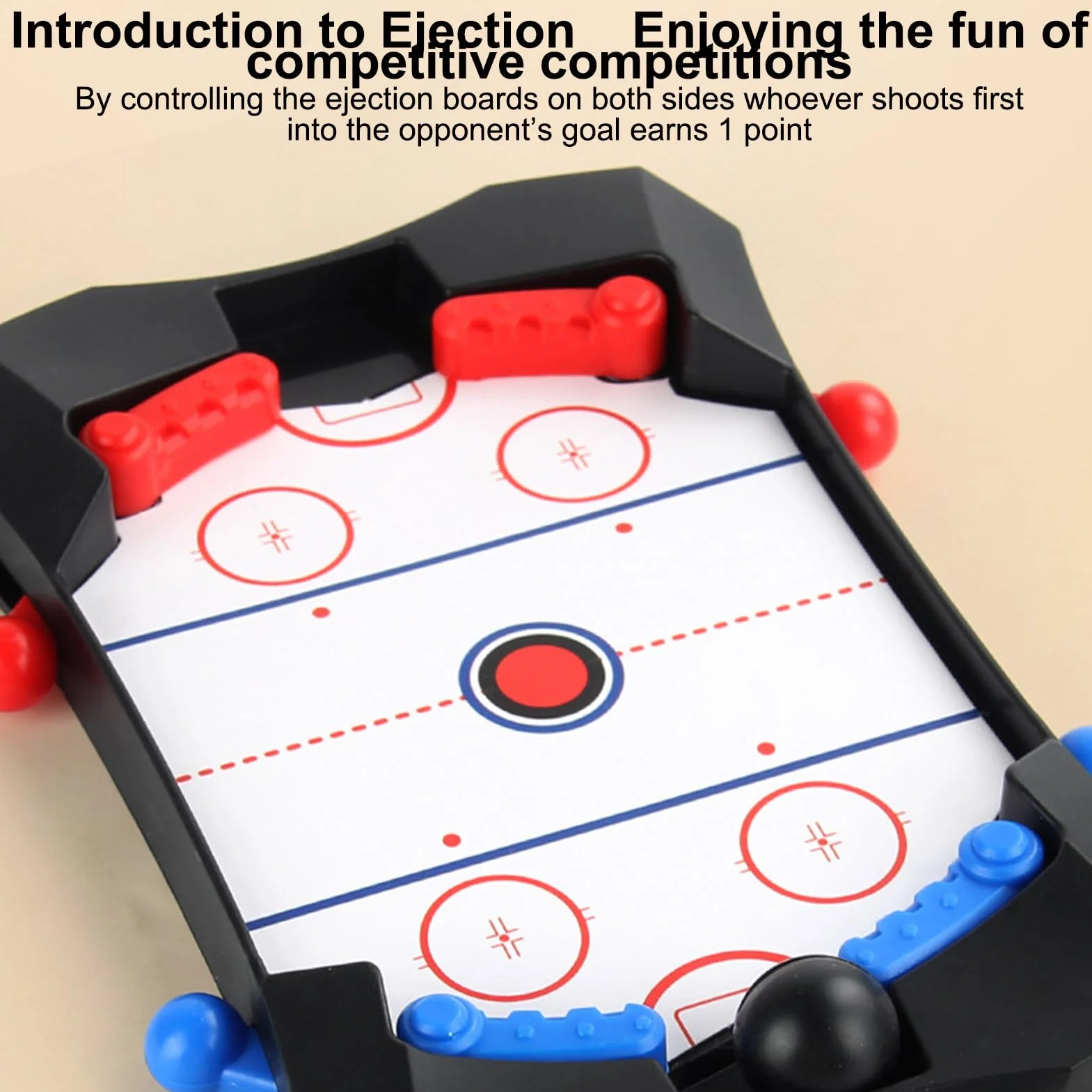 PRIMUZ Jeu de Hockey sur Table, Sport de Bureau, Rondelle Rapide pour Adultes et Amis