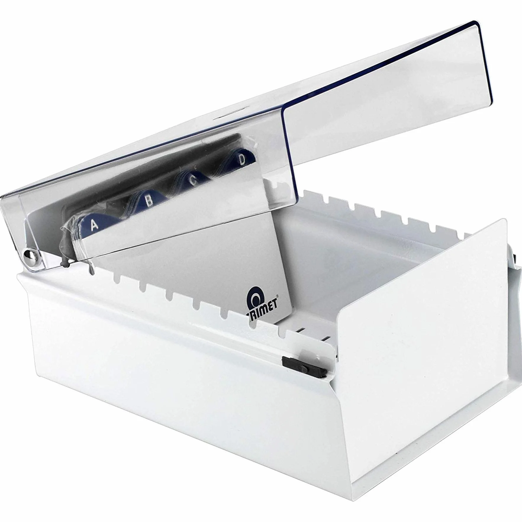 Acrimet Boîte à Fiches Organisateur 4'' x 6'' Base Métal Robuste Index AZ Séparateur Plastique Inclus