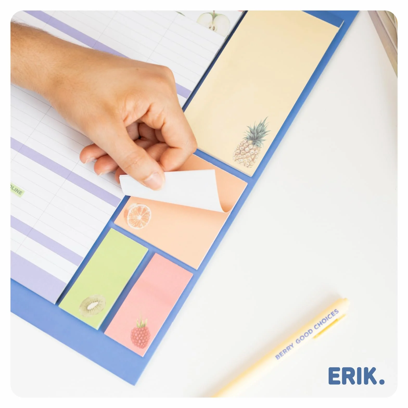 Calendrier Magnétique Frigo Fruits 2025-2026 | Planificateur Mensuel 16 mois Grupo Erik