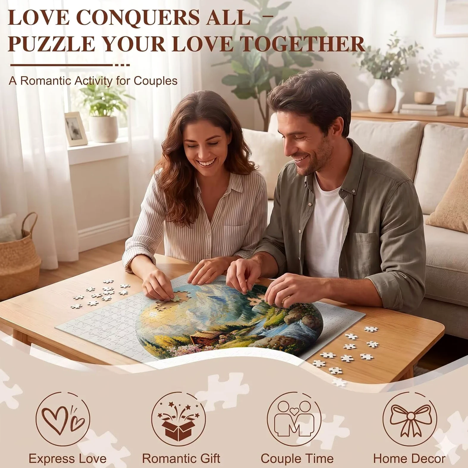 Paysage œuf de Pâques Puzzle 1000 Pièces pour Adultes, Format 75 x 50 cm, Challenge Casse-Tête de Famille, Loisirs Créatifs et Relaxation, Pièces Robustes avec Lettres au Dos, Décor Murale f0-503