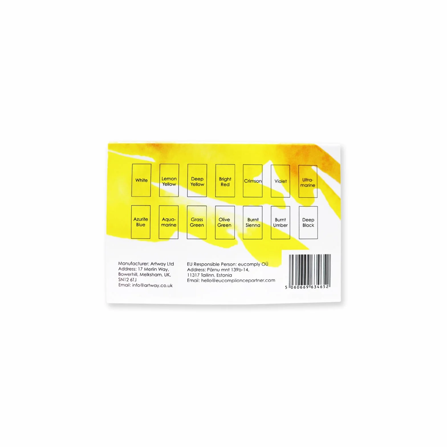 Artway Pocket Palette Ensemble de Peintures Aquarelle 14 Mini Godets Haute Pigmentation