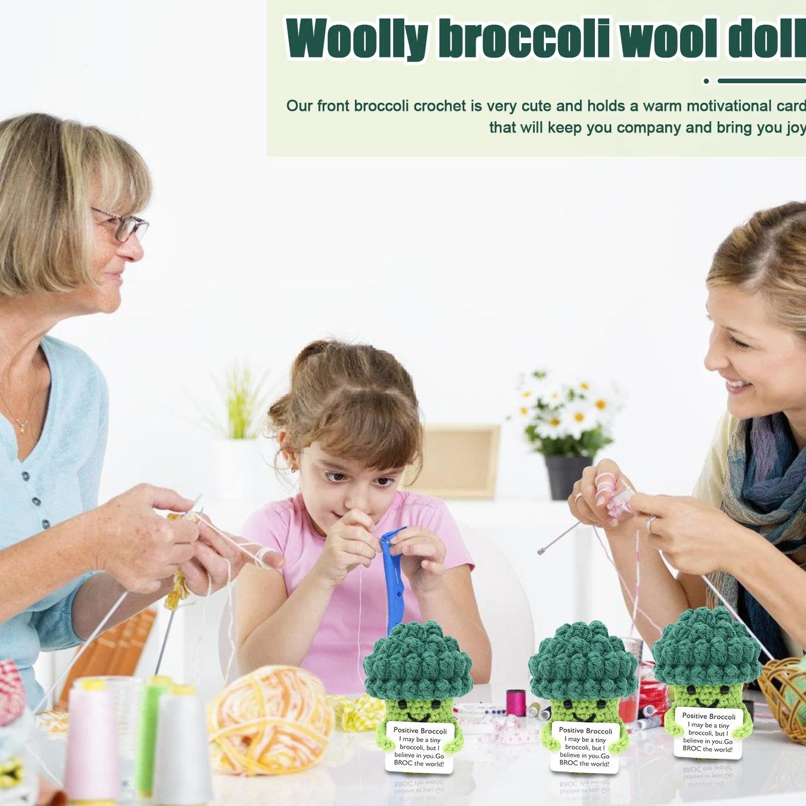 Positive Motivante Brocoli Jouet Déco Bureau Étudiant Enseignant Infirmier Anniversaire Noël