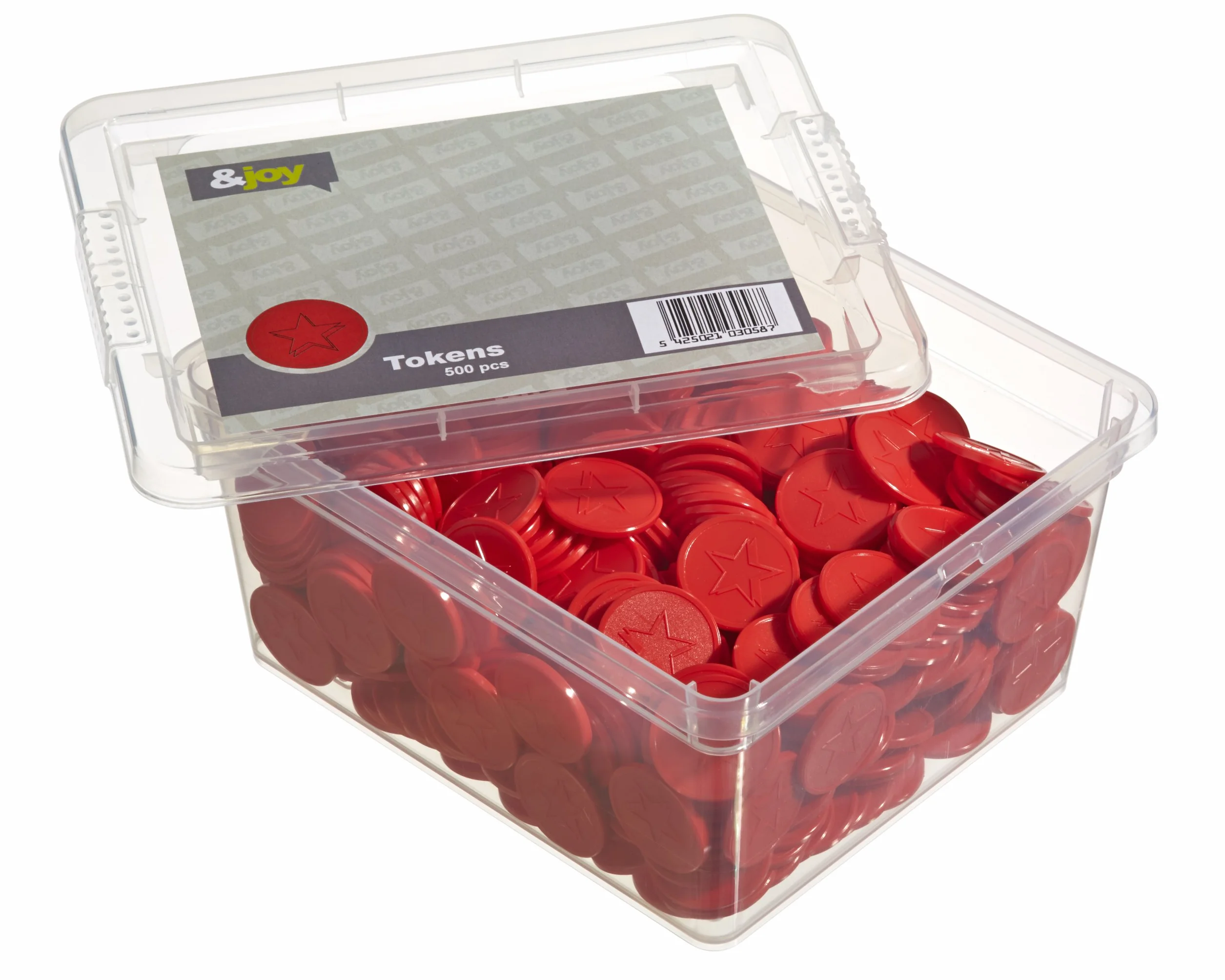 Jetons Plastiques Gravés Etoile Rouge 500 pièces 29 mm