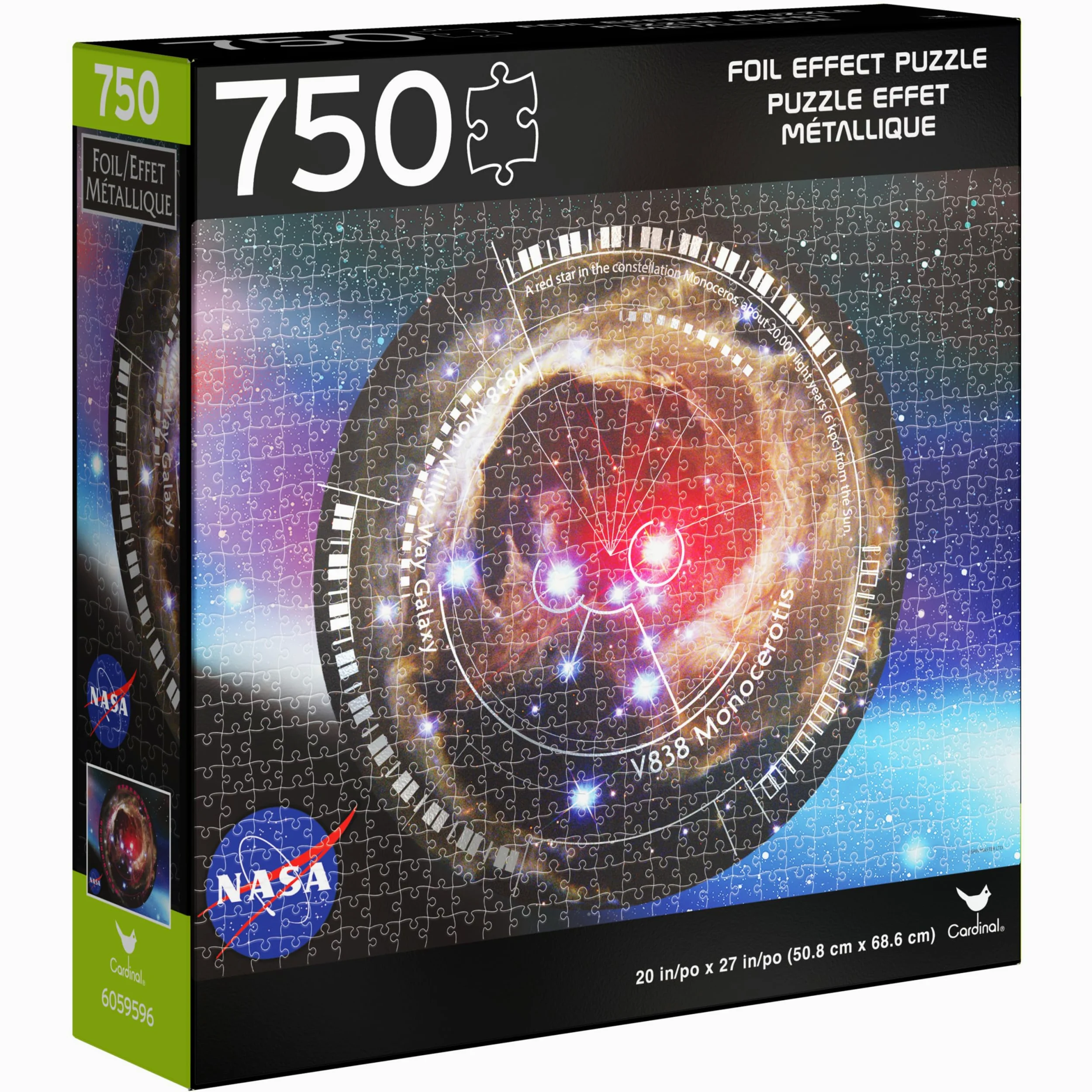 NASA, 750-Piece Foil Effect Jigsaw Puzzle Orion Nebula Novelty Galaxy Astronaut Space Themed, for Kids and Adults Aged 12 and up