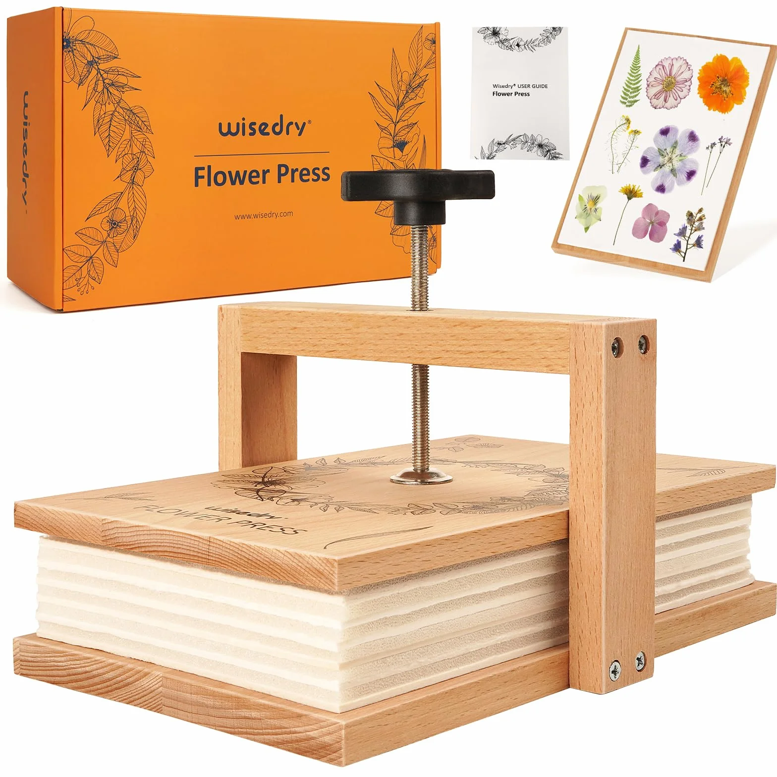 Wisedry Presse à fleurs 6 couches 25,4 x 15,2 cm pour enfants et adultes