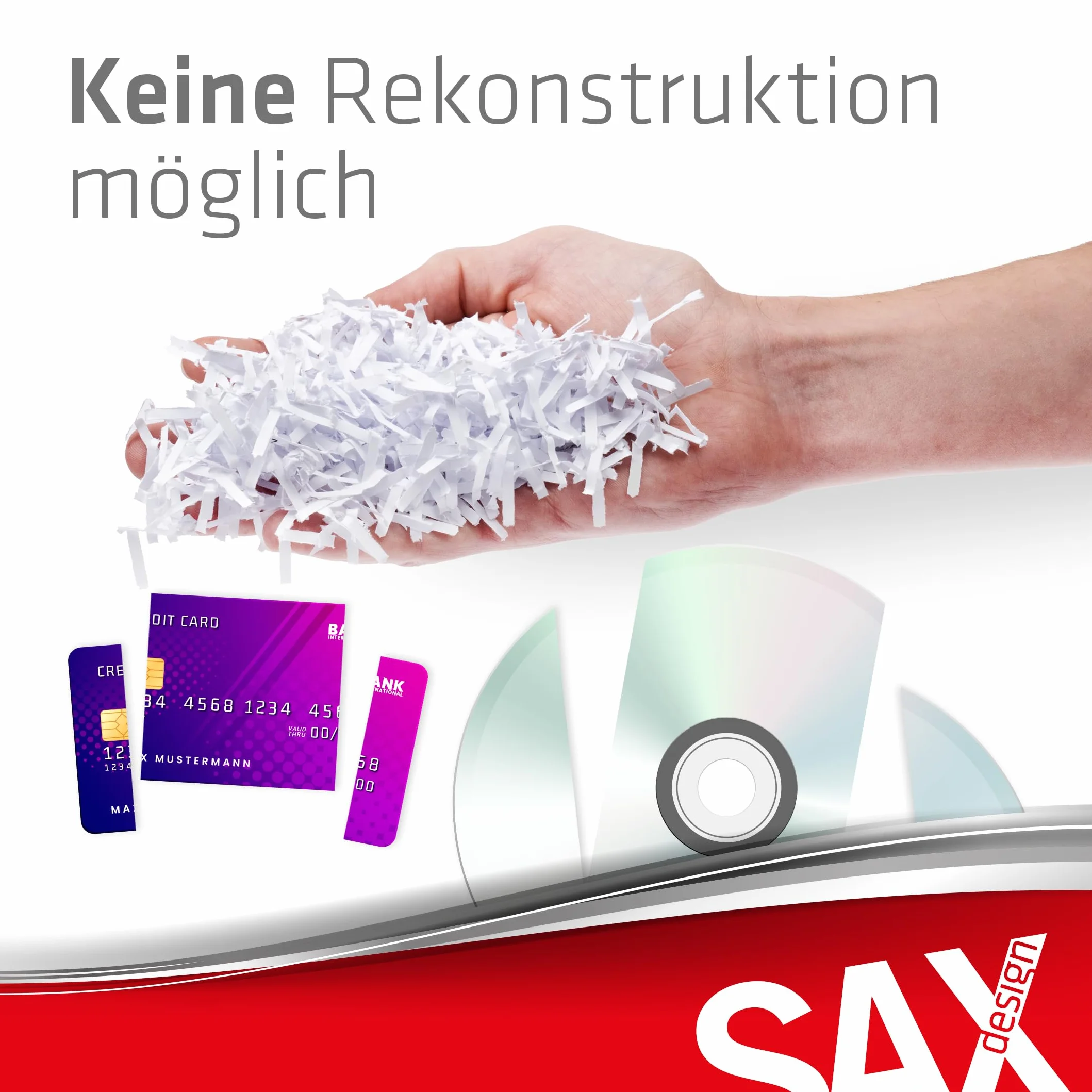 Sax Bruno Destructeur de Papier 3x18 mm 220 mm A4 3,5 L Silencieux 70 dB