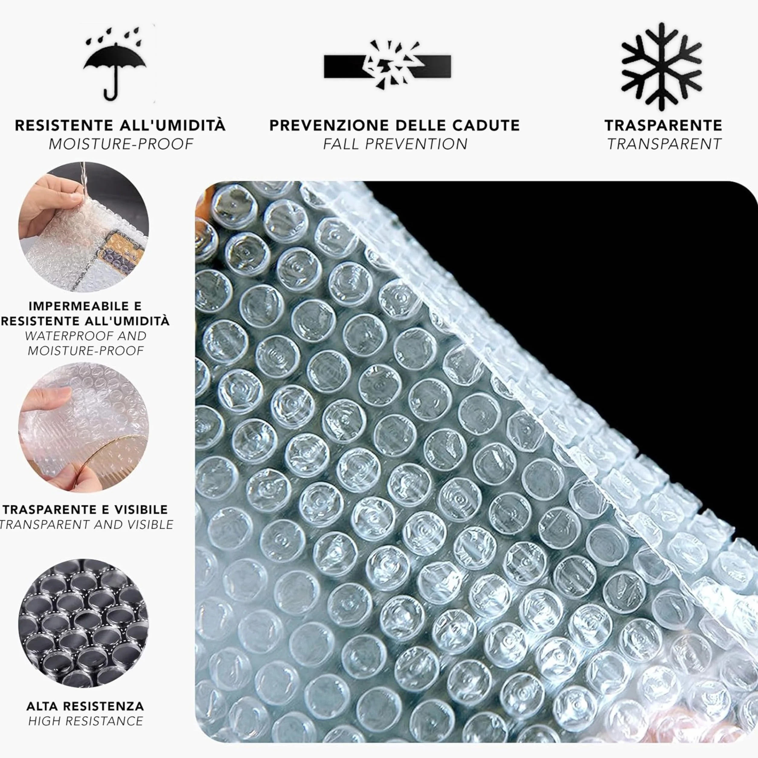 IPEA Rouleau Papier Film à Bulles 20 Mètres x 30 cm Protection Emballage Expédition