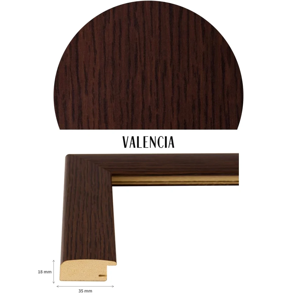 Bildershop-24 Cadre à puzzle/photo Valencia 50X60cm Wenge (décor) pour 500-1000 Pièces