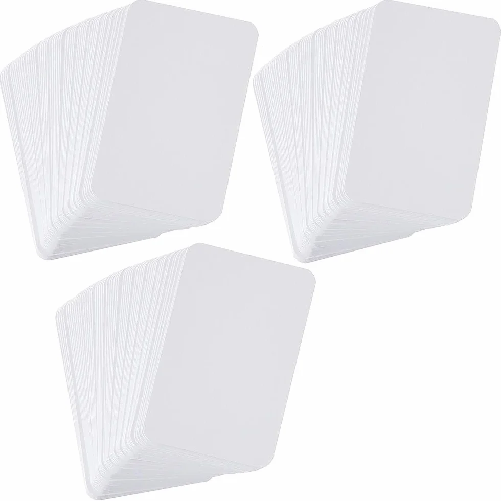 Baker Ross FN554 Cartes à Jouer Vierges Lot de 3 - Créez Vos Propres Cartes