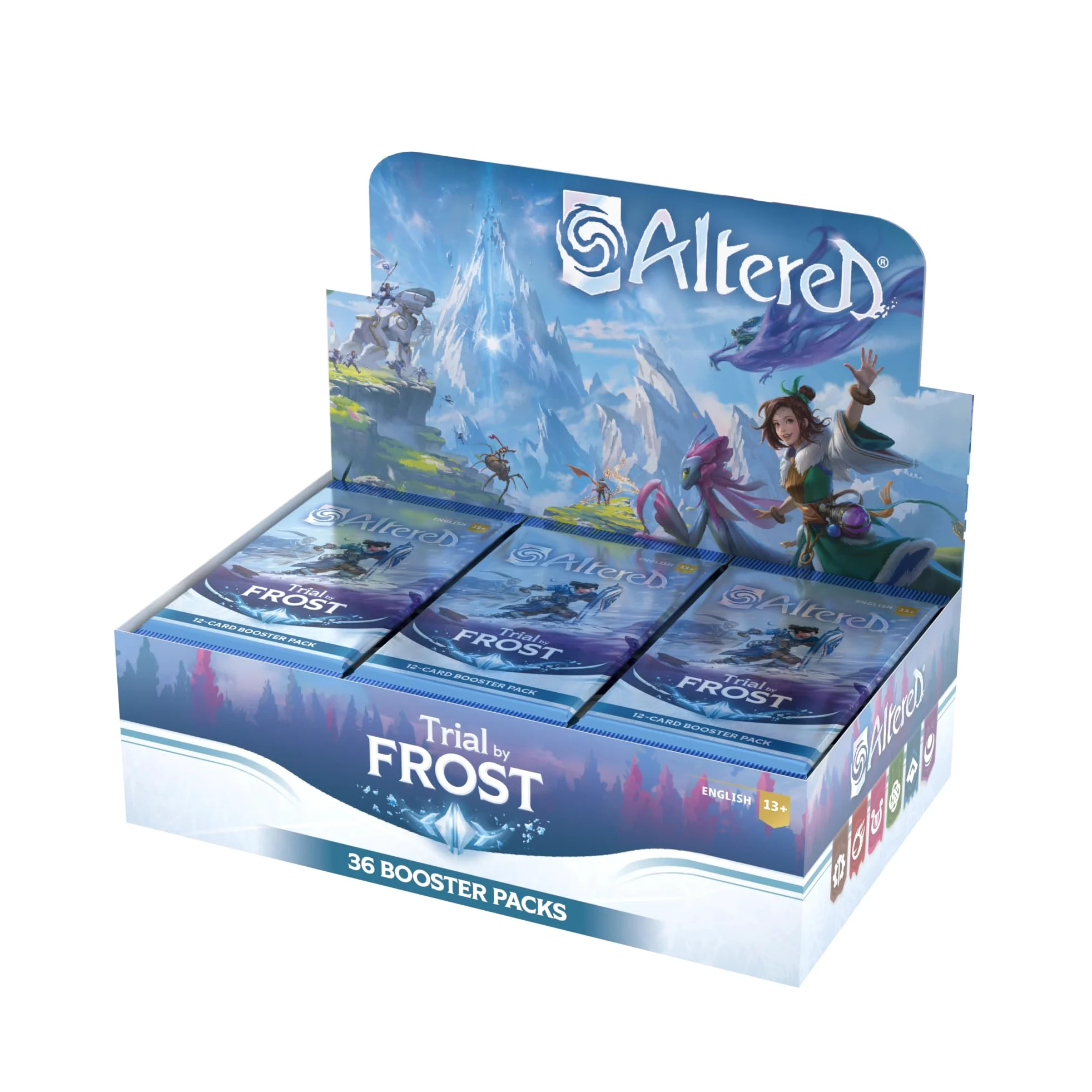 Equinox Altered Trial by Frost Display avec 36 boosters, Extension complète du Jeu de Cartes stratégique à Collectionner, âge 13 Ans et Plus, pour 2 Joueurs, 20-30 Minutes, Anglais