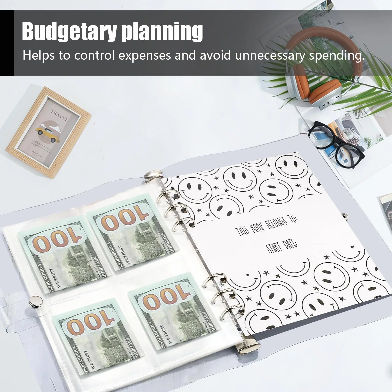 Budget Planner A5 100 Enveloppes Défi Économiser 5050€ Gestion Dépenses Espèces Billets