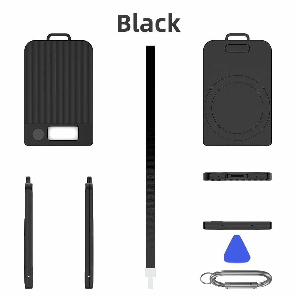 Étui de protection pour ordinateur portable Plaud Note/Plaud Note Pro AI, support magnétique, cordon de serrage, gris