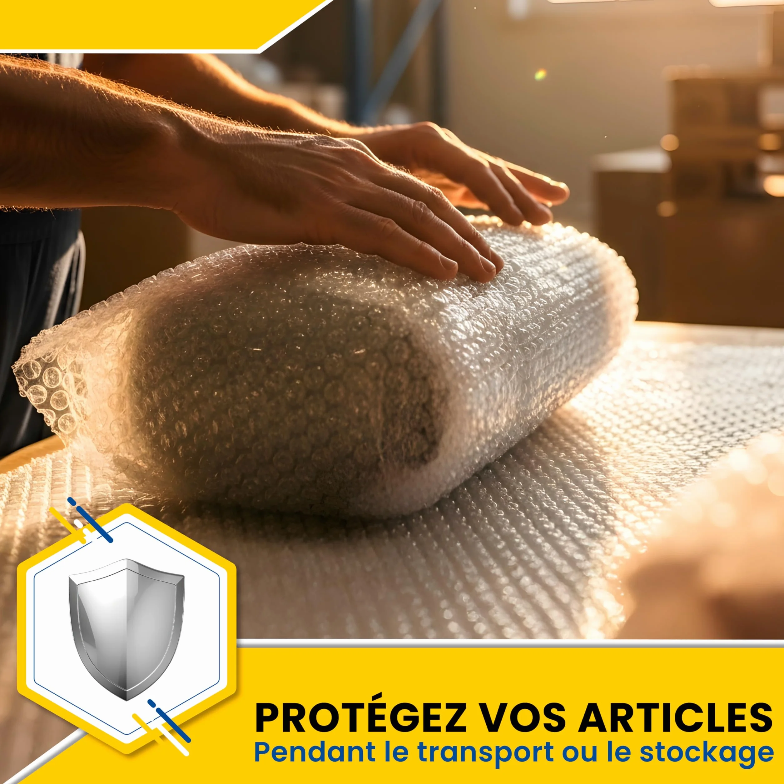 MUNTRADE Rouleau de papier bulle 100 cm x 100 m pour emballage et protection