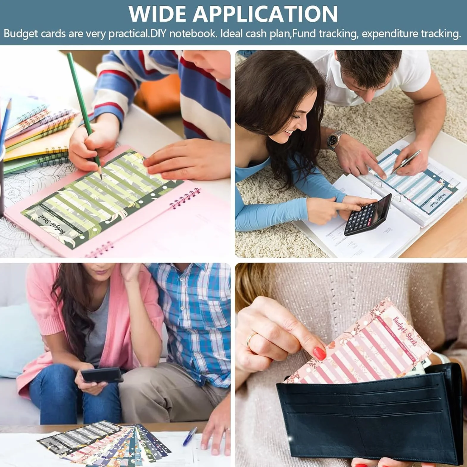 SURALIN 36PCS Accessoires de Planificateur Budgétaire Budget A6 Cartes de Résumé en Papier