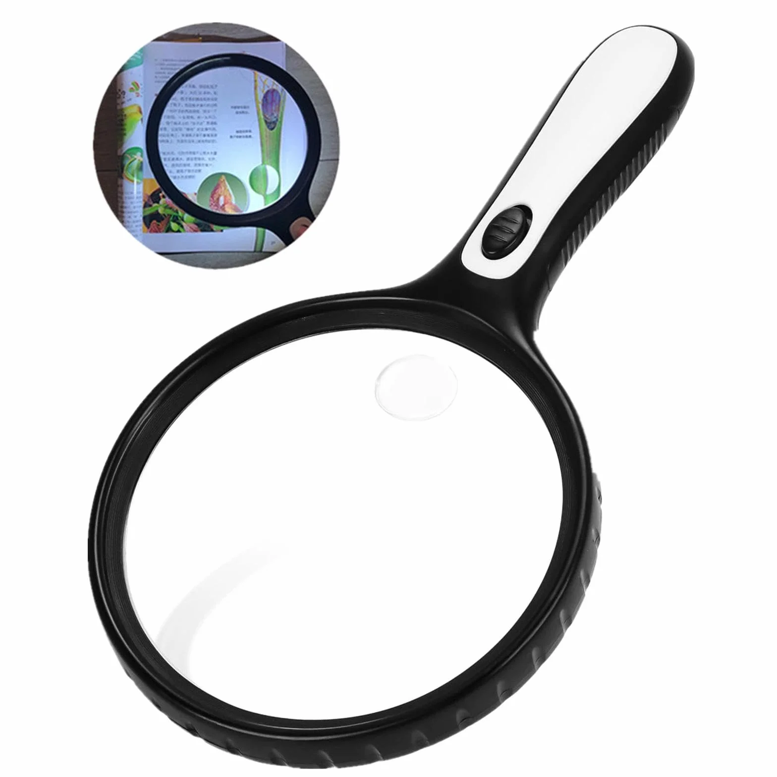 Grande loupe de lecture 30X 146 mm pour enfants et chercheurs - Haute clarté