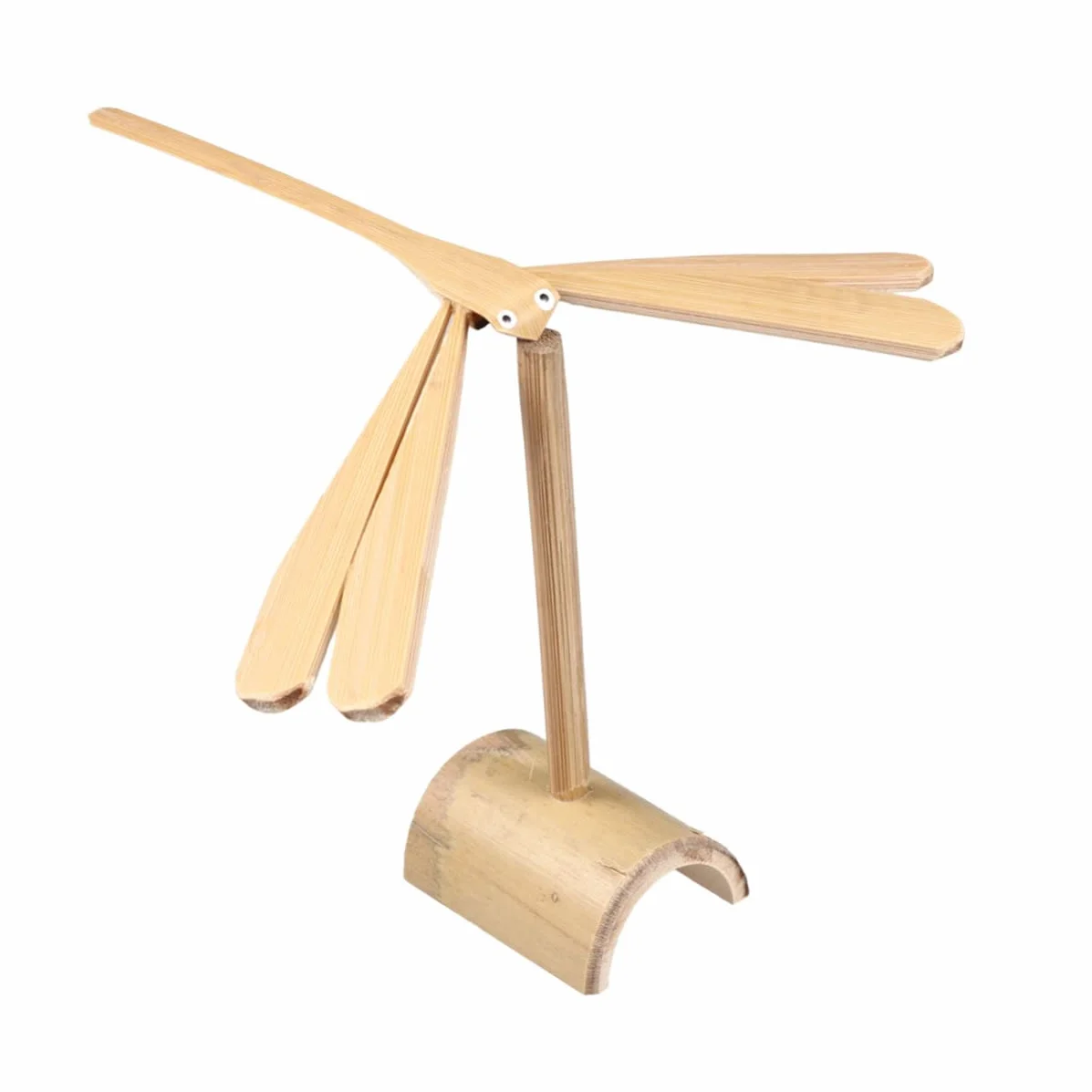 Jouet Libellule Stable en Bambou 2pcs HEMOTON, Jouet Éducatif Motricité pour Garçons et Filles