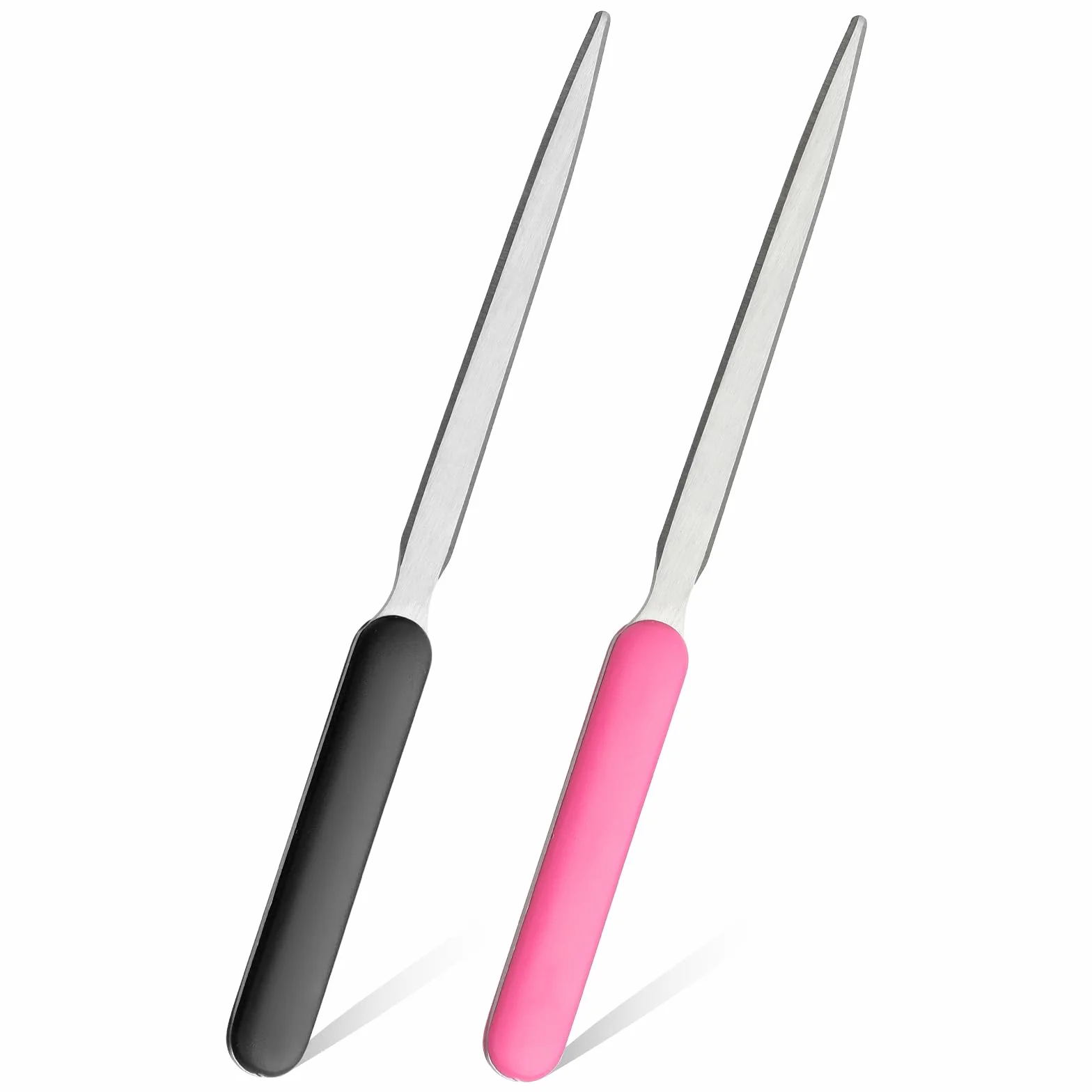 Lot de 2 ouvre-lettres en acier inoxydable pour bureau