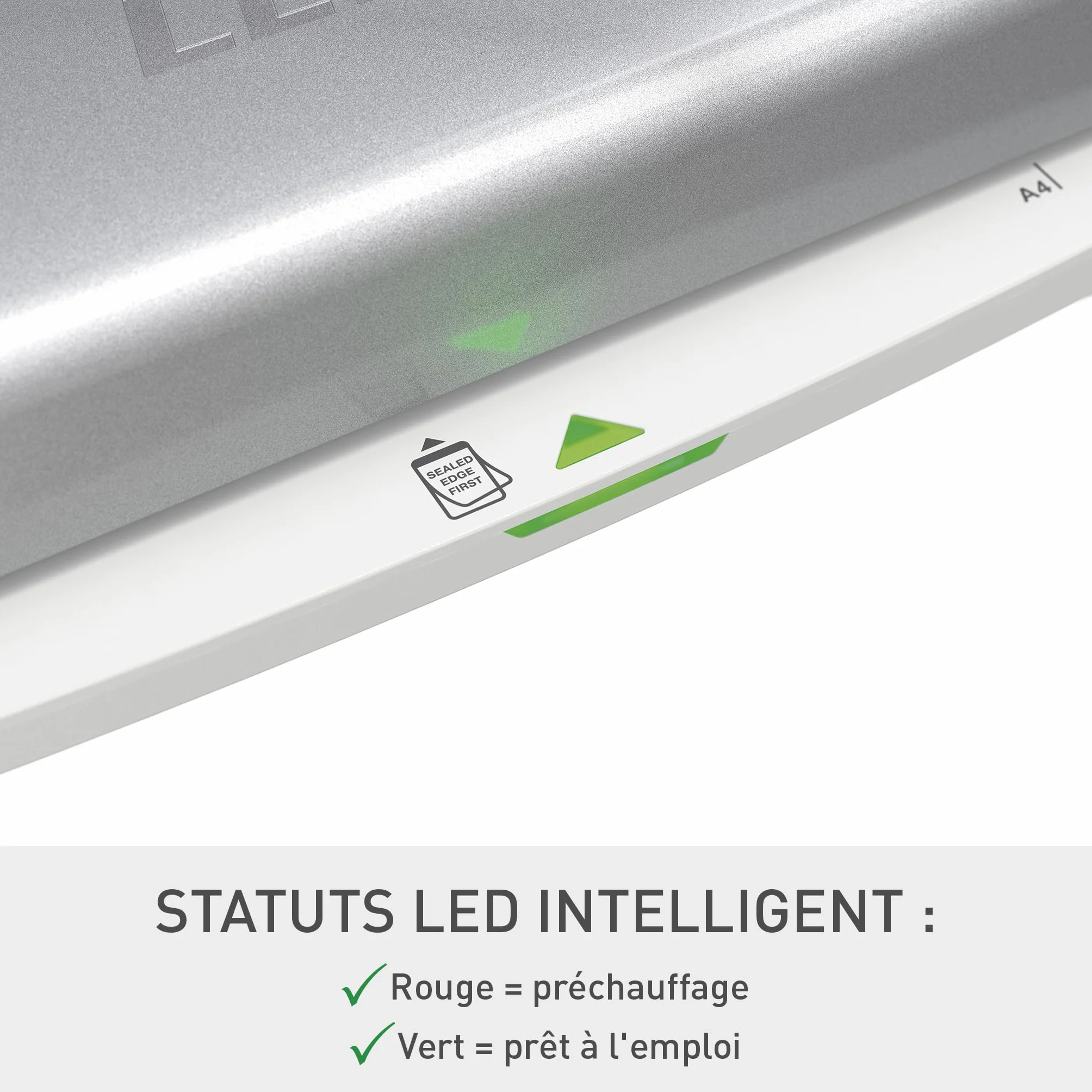 Leitz iLAM Home Office Plastifieuse A3 Préchauffage Rapide 3 Minutes 75-125 Microns Lot Pochettes A4 Inclus Gris