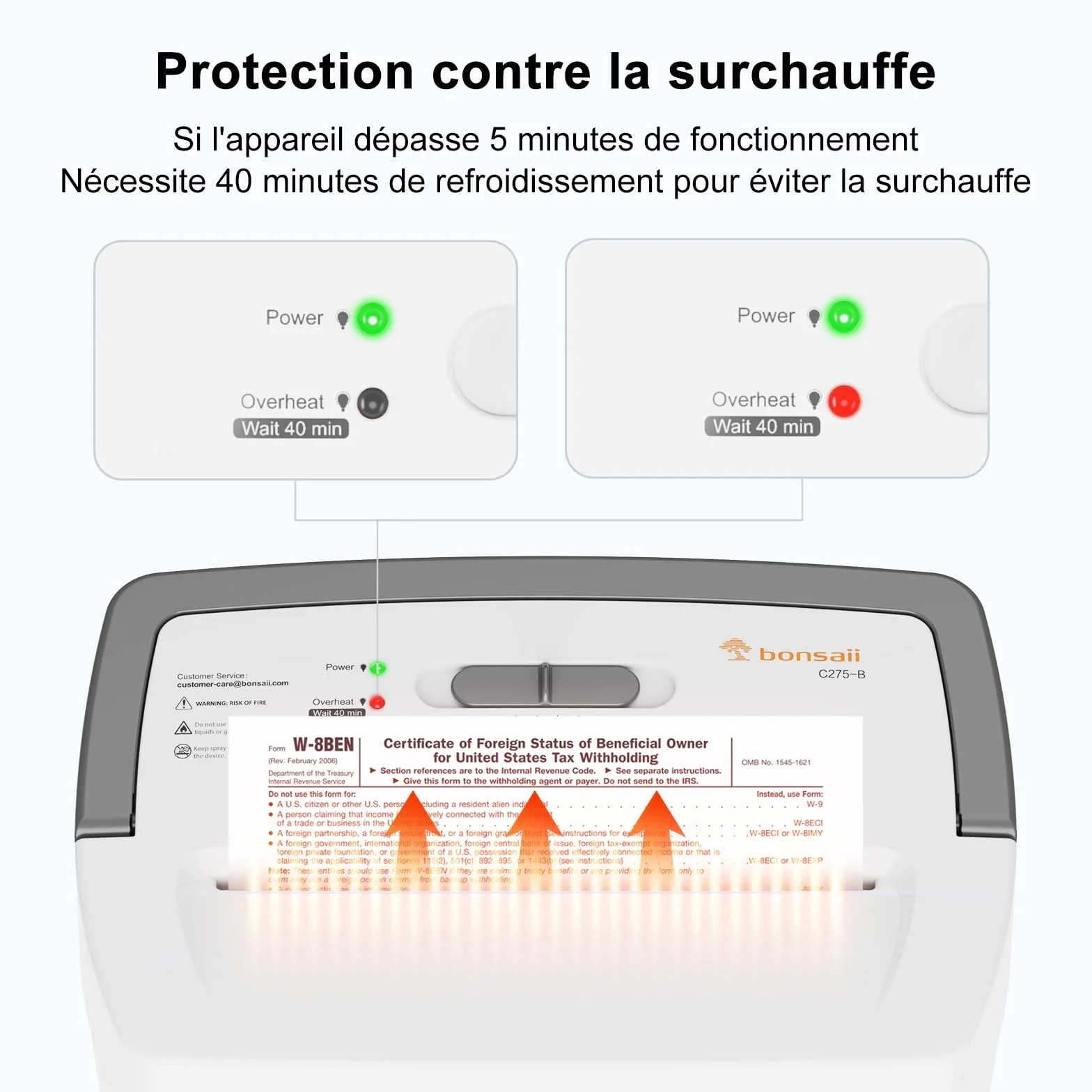 Bonsaii Destructeur de Documents 10 Feuilles P4, déchiqueteuse Micro-Coupe avec bac 21L, Anti-Blocage, Protection Contre la surchauffe C275-B