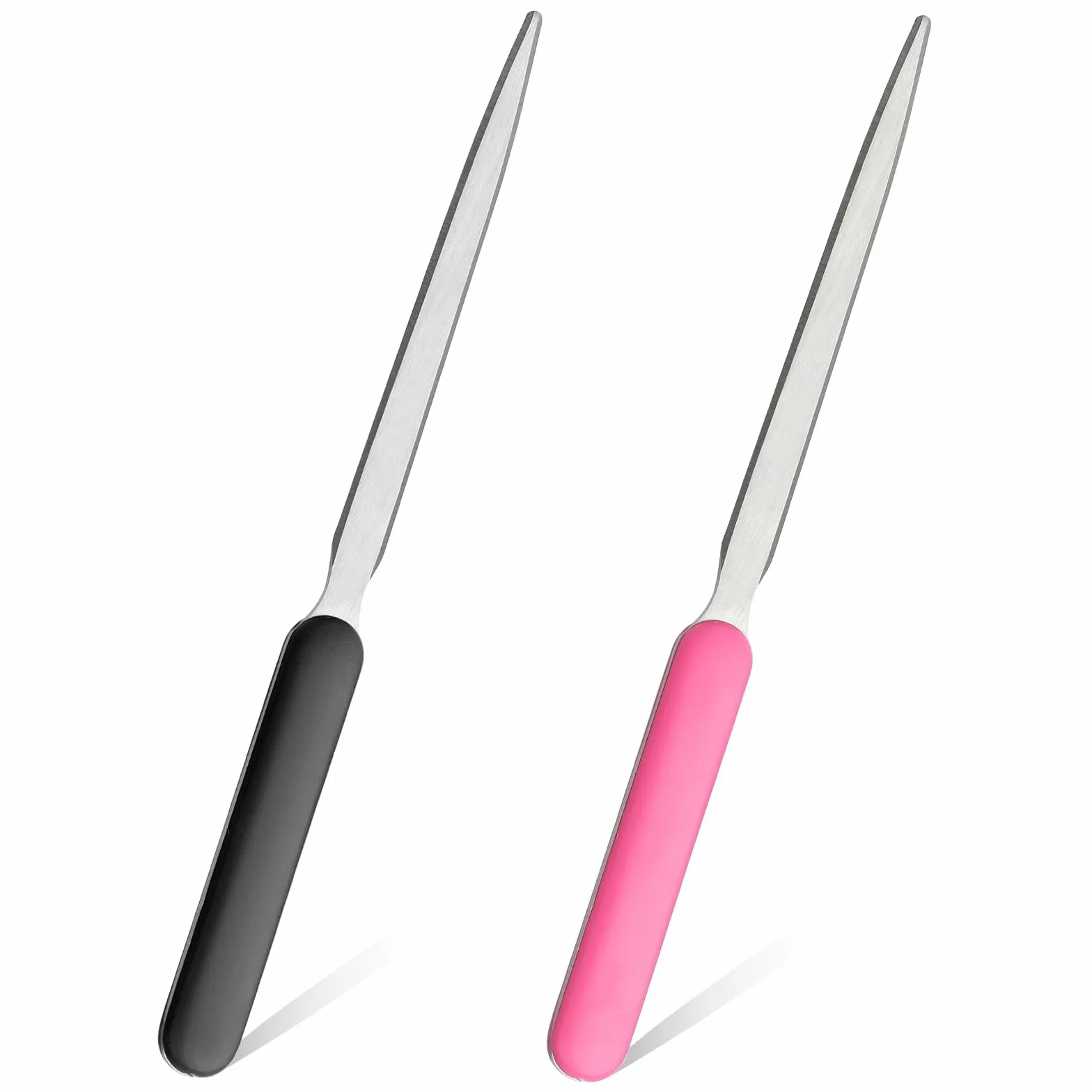 Coupe-Papier Ouvre-Lettres en Acier Inoxydable 2 PCS Multifonction pour Bureau