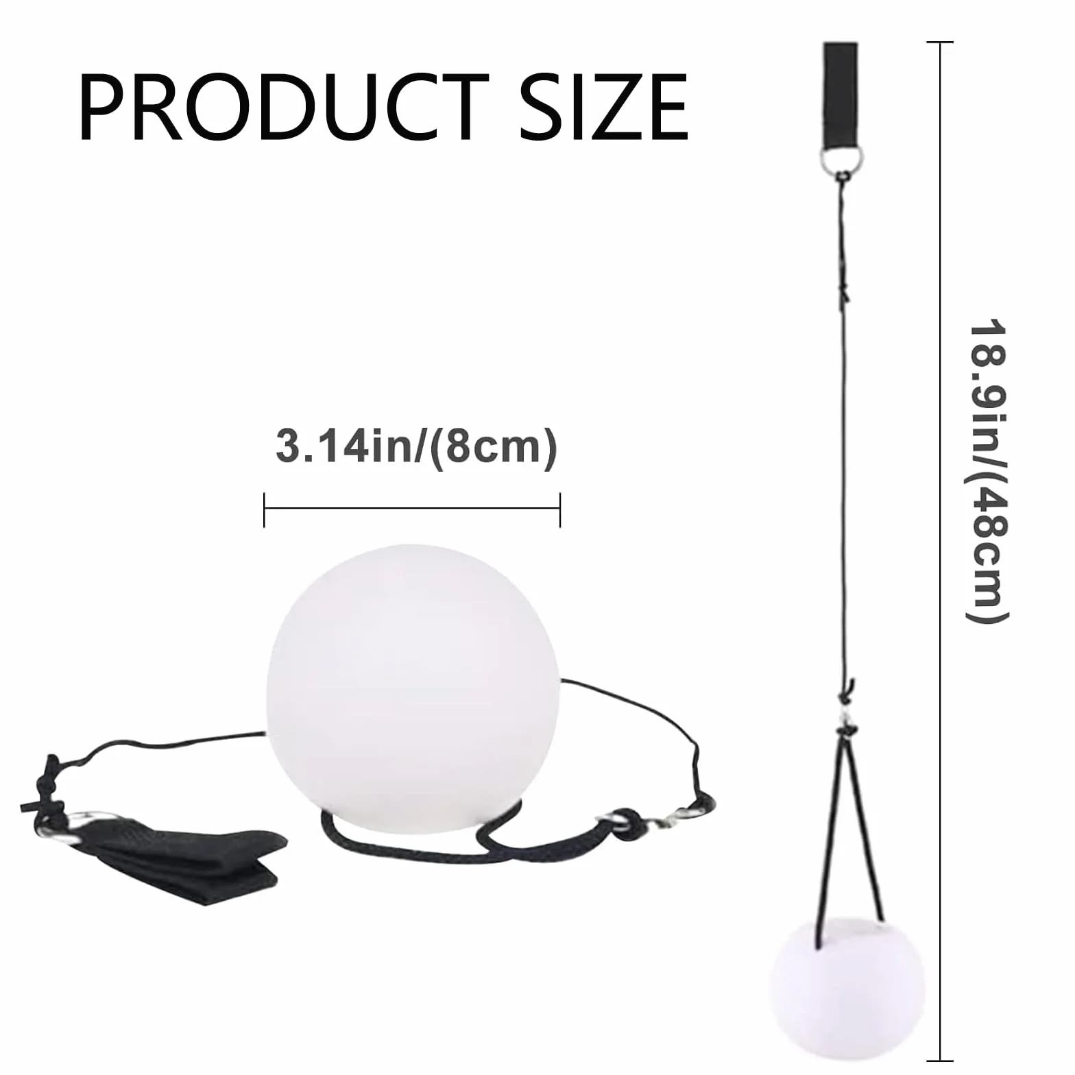 Funmo LED Poi Balls, Pro Bolas Lumineuses, Kit Poi Lumineux pour Danse, Spectacle, Rave