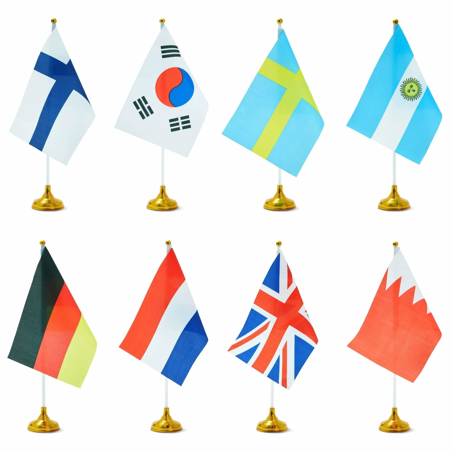 Juvale Drapeaux Pays du Monde Internationaux 21 x 13,9 cm avec Supports 30 cm Paquet de 24