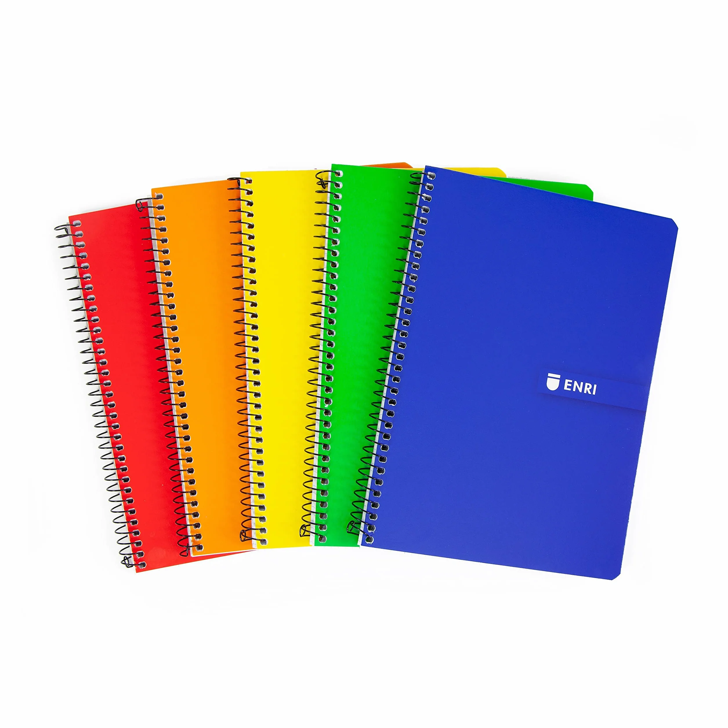Lot de 5 cahiers A5 à carreaux 4x4, couverture souple, 80 feuilles, couleurs assorties