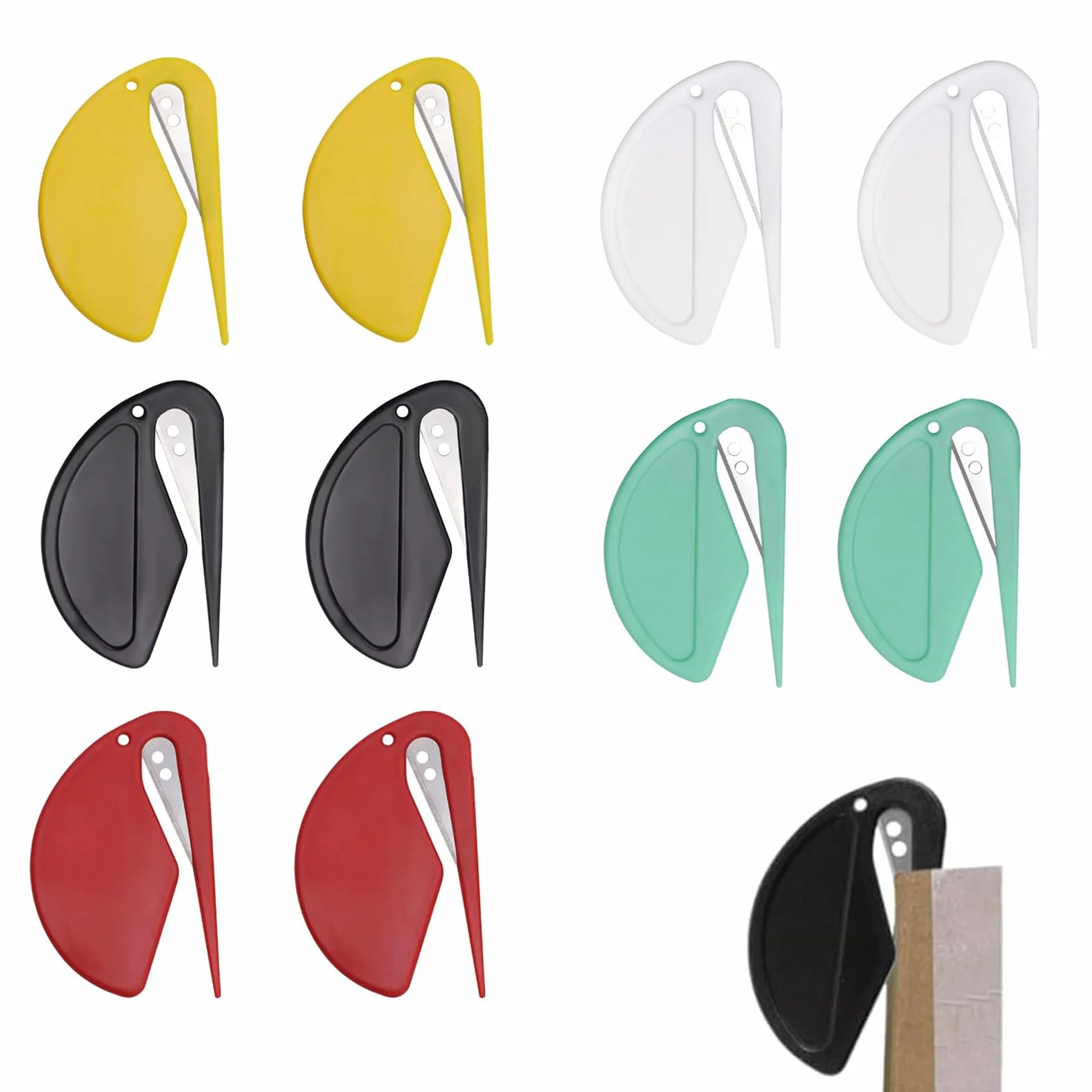 Ouvre Lettres Mini Cutter Ouvre Colis Coupe-Papier Lame Métal Ouvre-Courrier Enveloppe