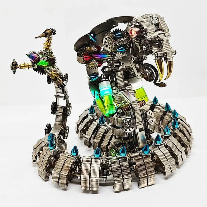 Metalkitor Puzzle 3D en métal pour adultes - Kit serpent cobra - Ornements DIY - Assemblage artisanal - Décoration chambre (1 000+ pièces)