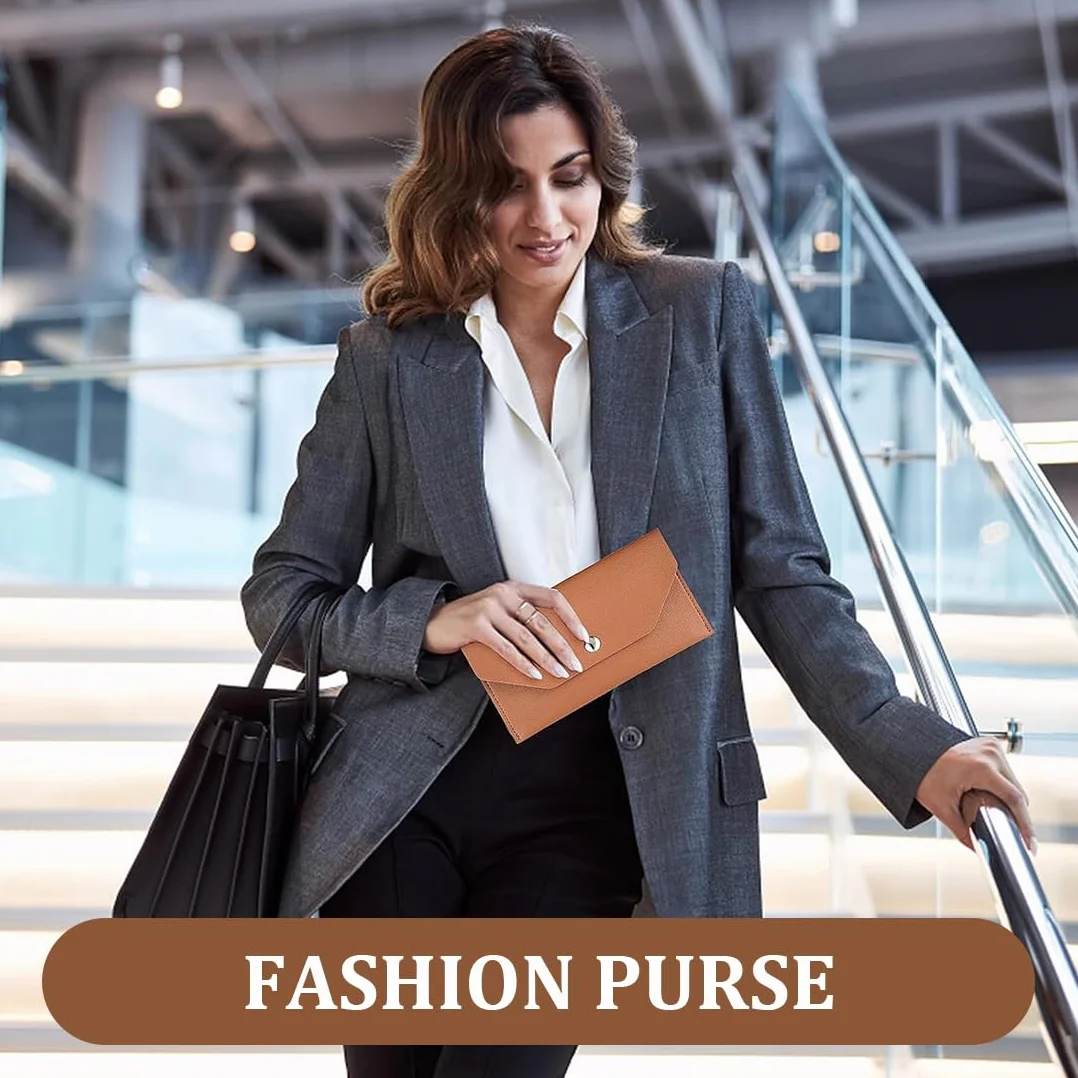 Portefeuille en Cuir pour Argent, Enveloppe Imperméable et Réutilisable pour Femmes