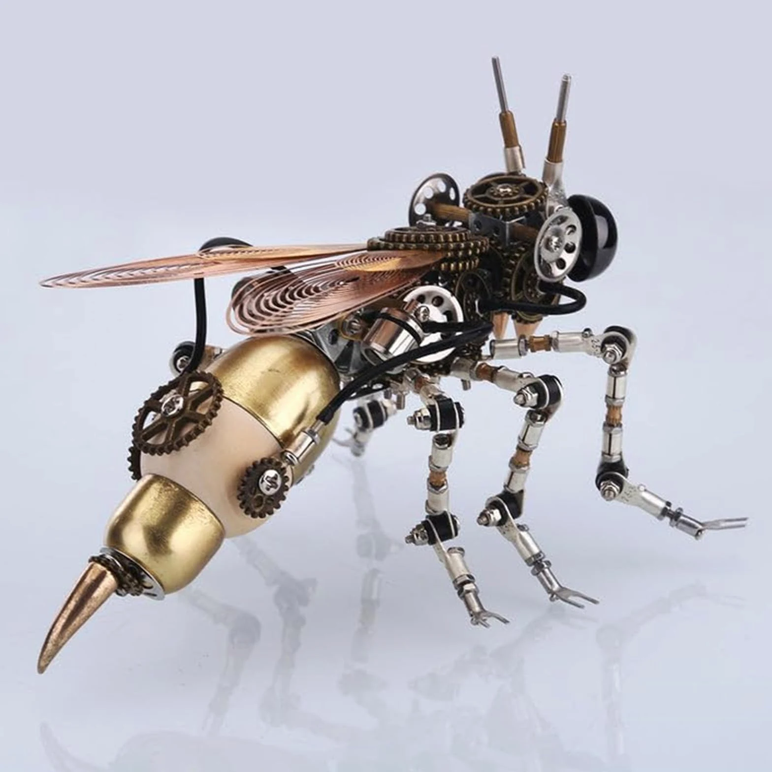 Metalkitor Casse-tête 3D en métal pour adultes, kit de modèle mécanique guêpe – Ornement Steampunk à faire soi-même – Assemblage artisanal – Excellente décoration de chambre et choix de cadeau, plus