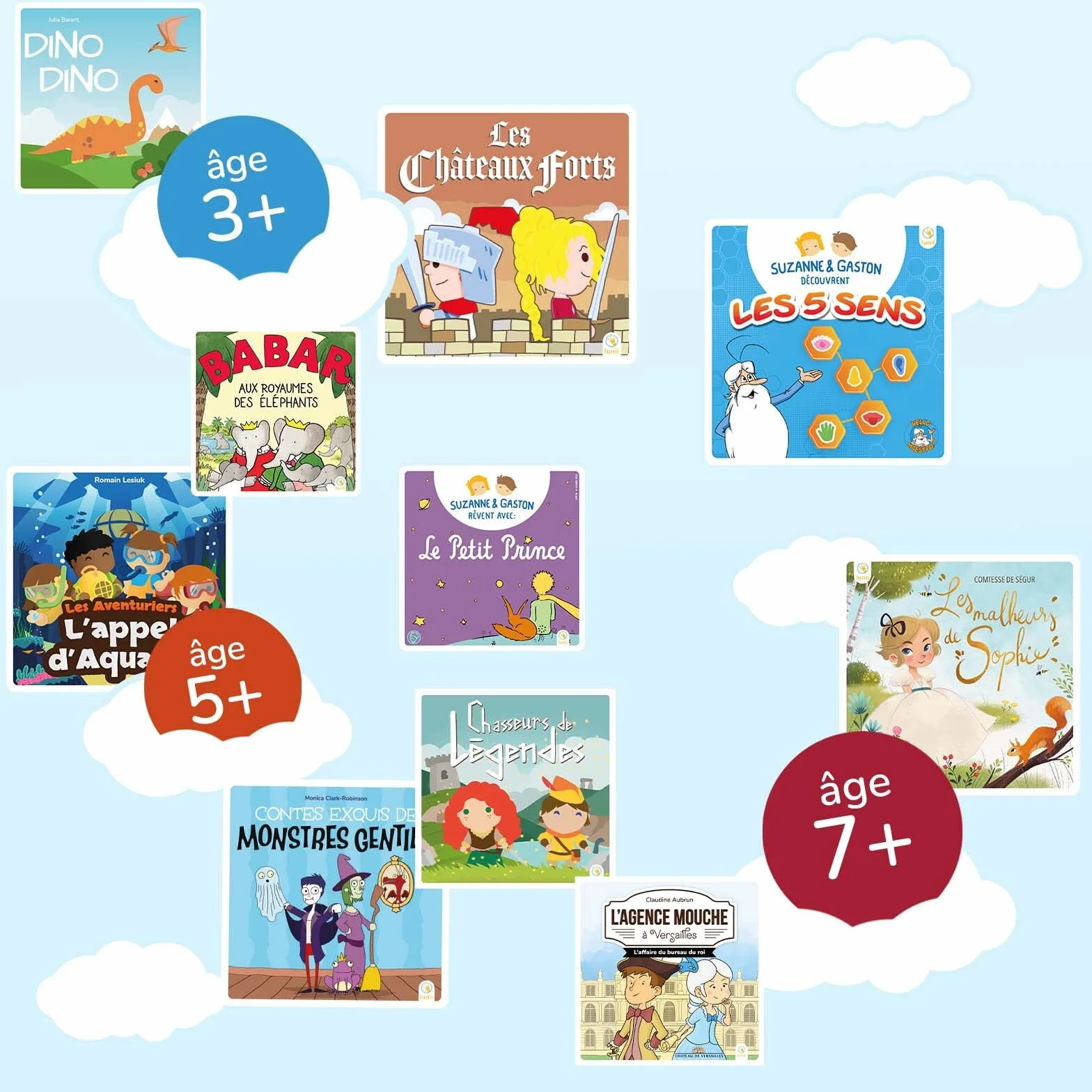 Lunii Babar aux royaumes des éléphants Livre Audio interactif français durée 1h27 dès 3 Ans