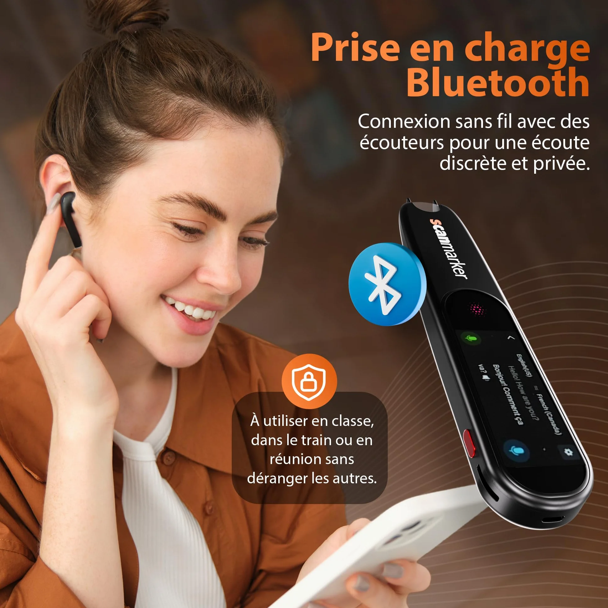 Scanmarker Pal Écran Interactif Stylo Traducteur Langue Instantanée Lecture Dyslexiques Scanner sans Fil Traduction 100+ Langues