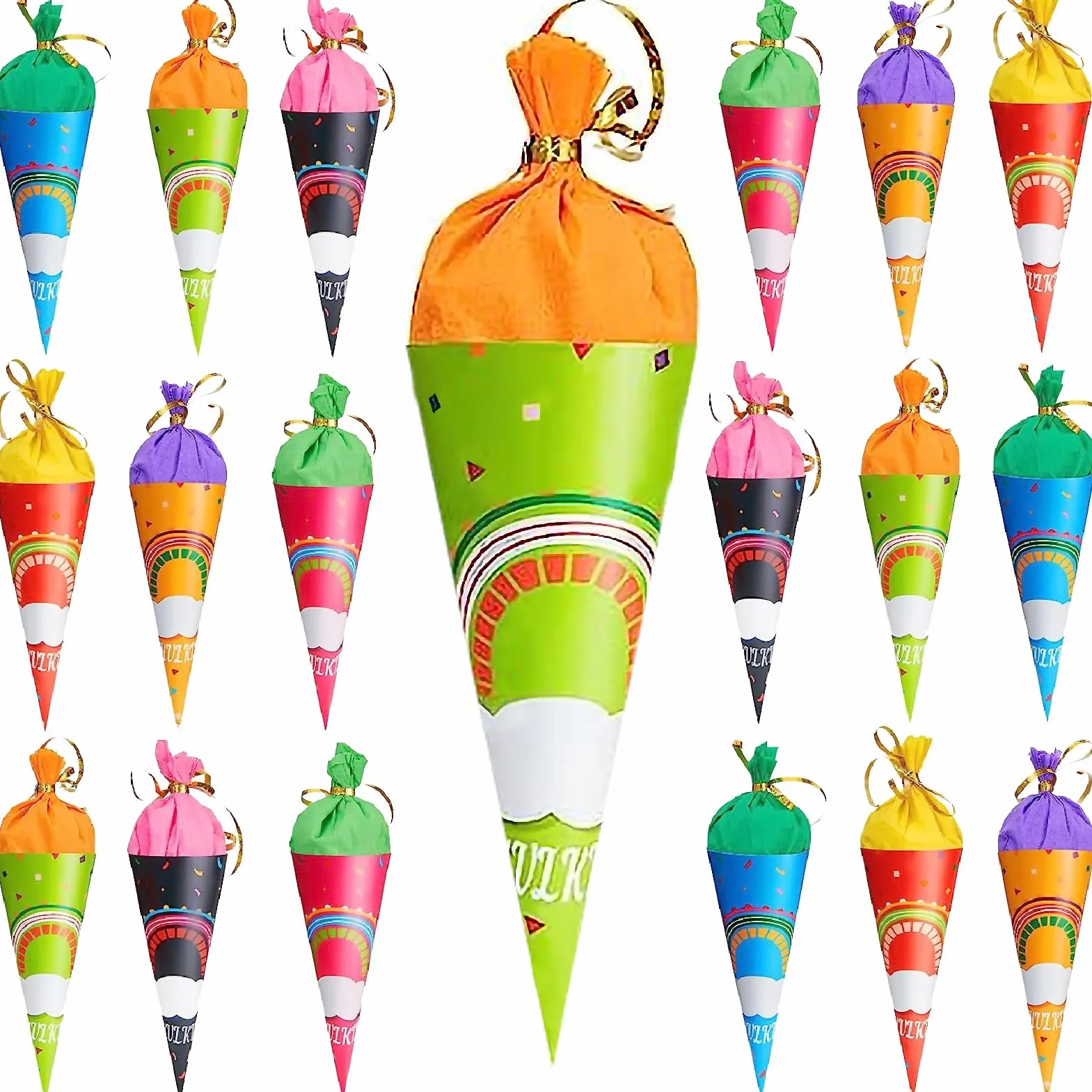 ANROI Ensemble de 18 Sacs de rentrée personnalisés 25 cm pour enfants