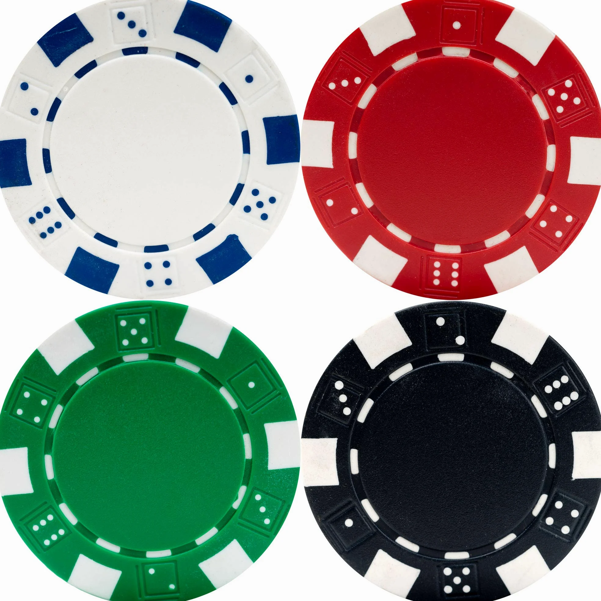 Jeu de jetons de poker pour Texas Holdem, Blackjack, Gambling avec étui de transport, cartes, boutons et 500 jetons de casino style dés (11,5 g) par Trademark Poker, argent