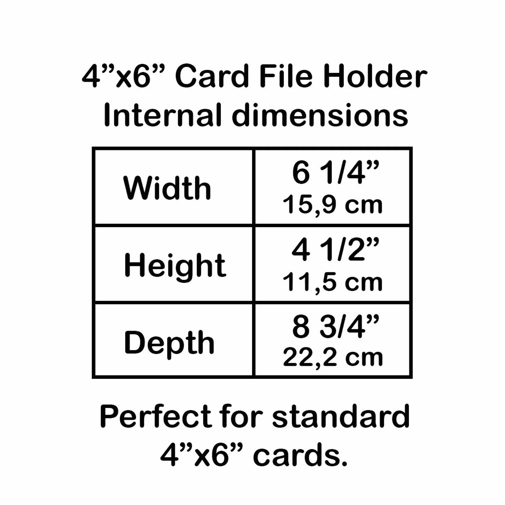 Acrimet Boîte à Fiches Organisateur 4'' x 6'' Base Métal Robuste Index AZ Séparateur Plastique Inclus