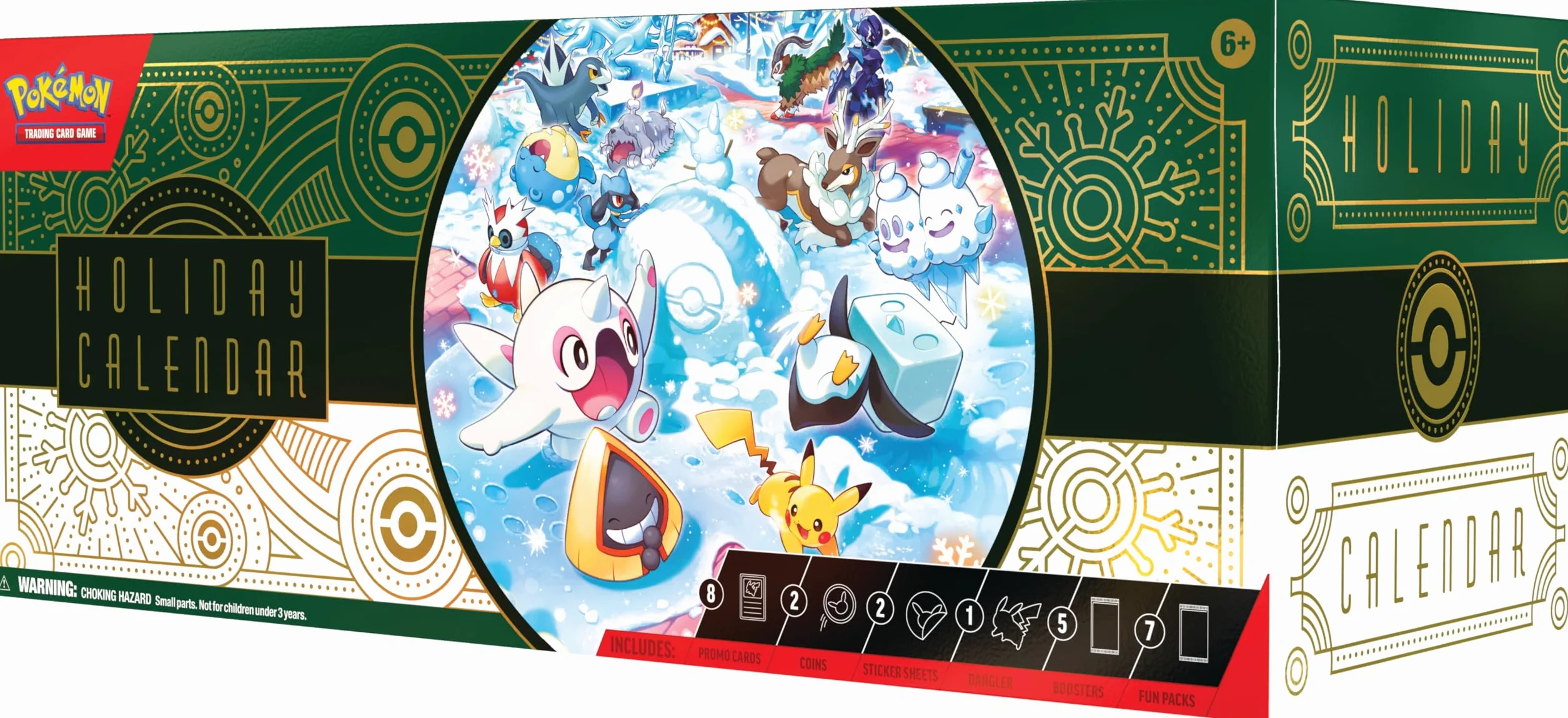 Pokémon TCG : Calendrier des fêtes (8 Cartes en Aluminium, 5 boosters et Plus)