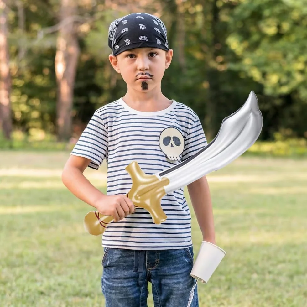 Paquet de 8 Couteaux de Pirate Gonflables, Épée de Pirate, Ballons pour Fête Cosplay Halloween