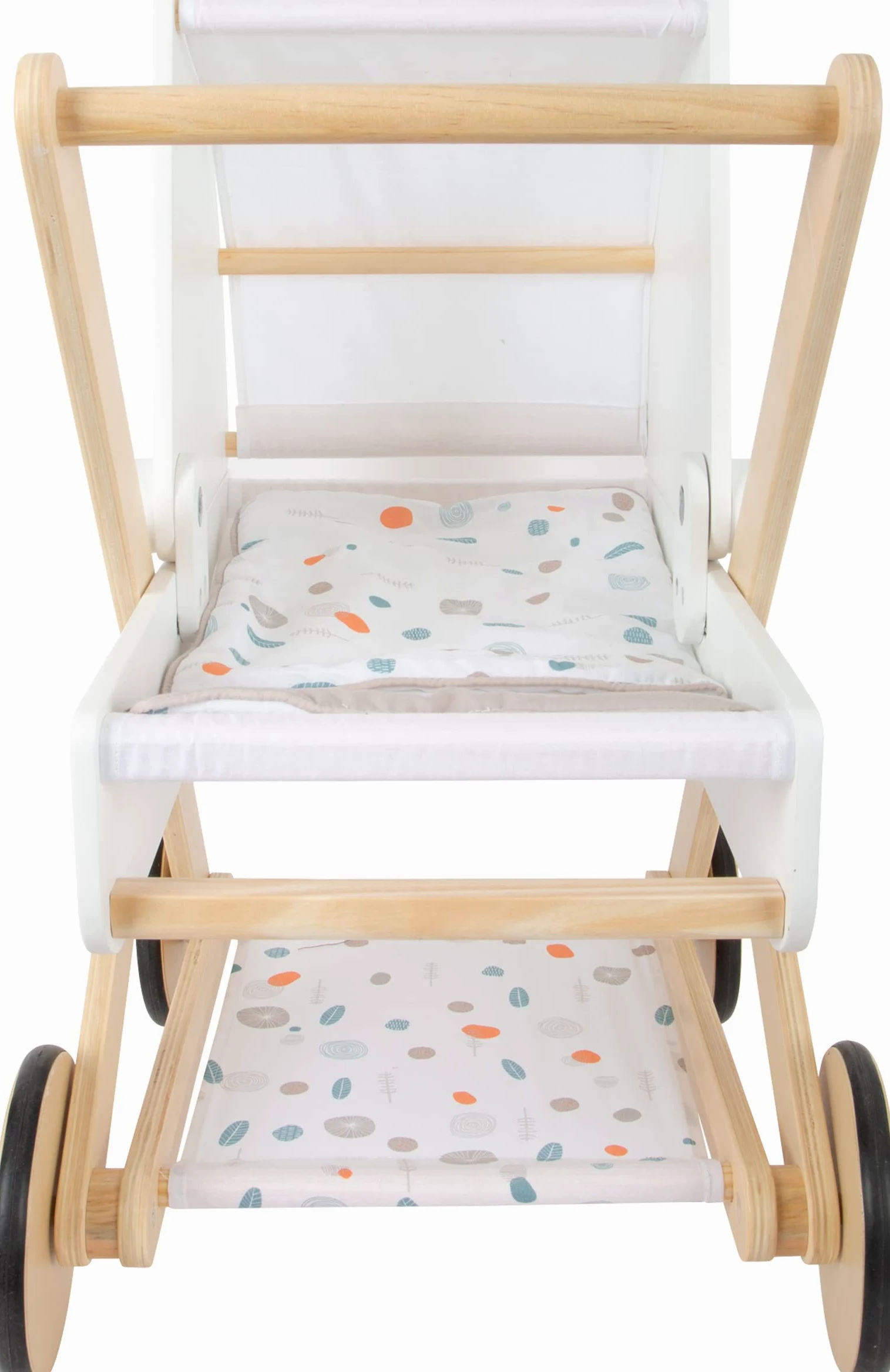 Small Foot- Landeau Haute qualité, à partir Landau Little Button en Bois, Poussette de poupée multifonctionnelle, dès 3 Ans, 11914, Multicolor