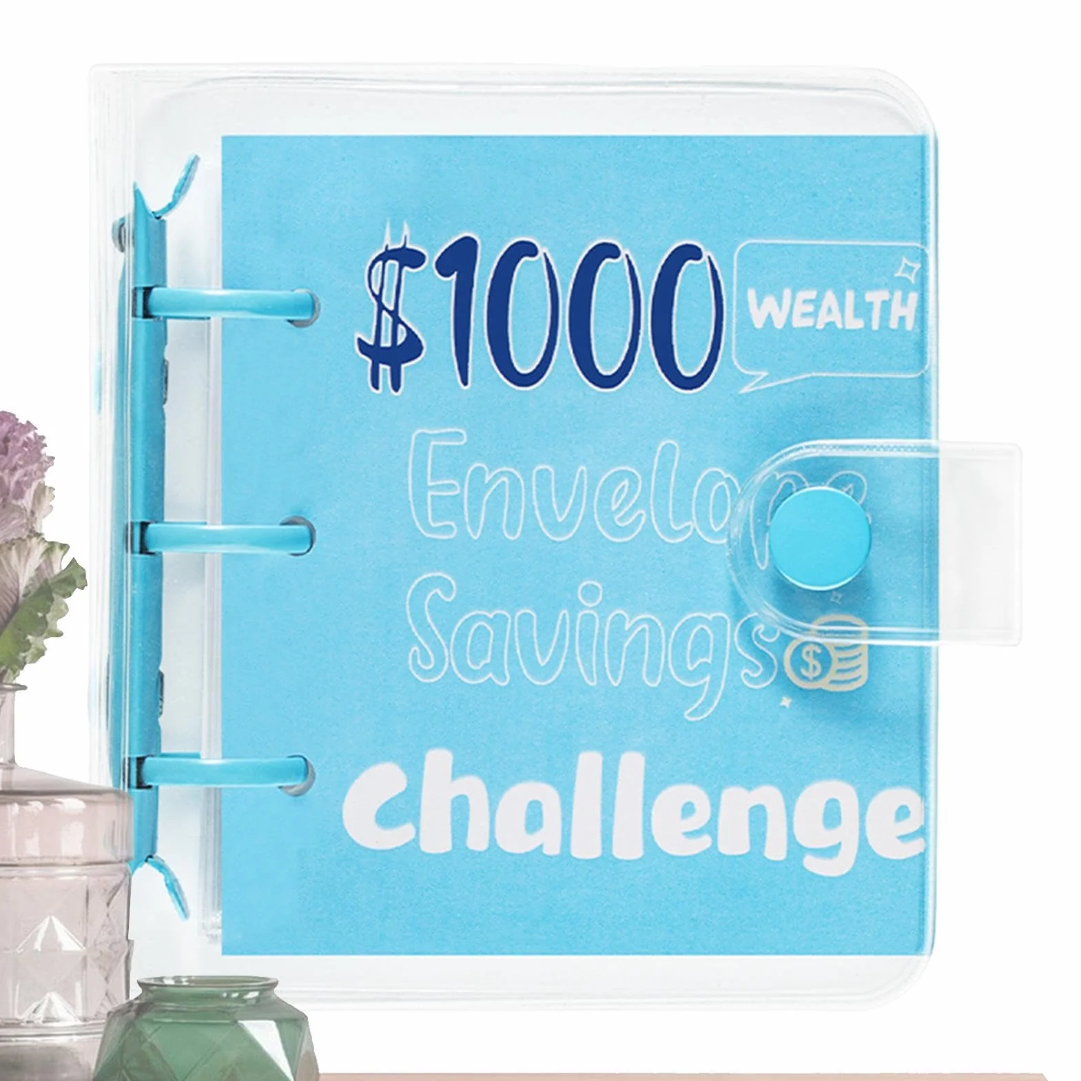 Saving Challenge Book Binder 25 Envelope Portable Family